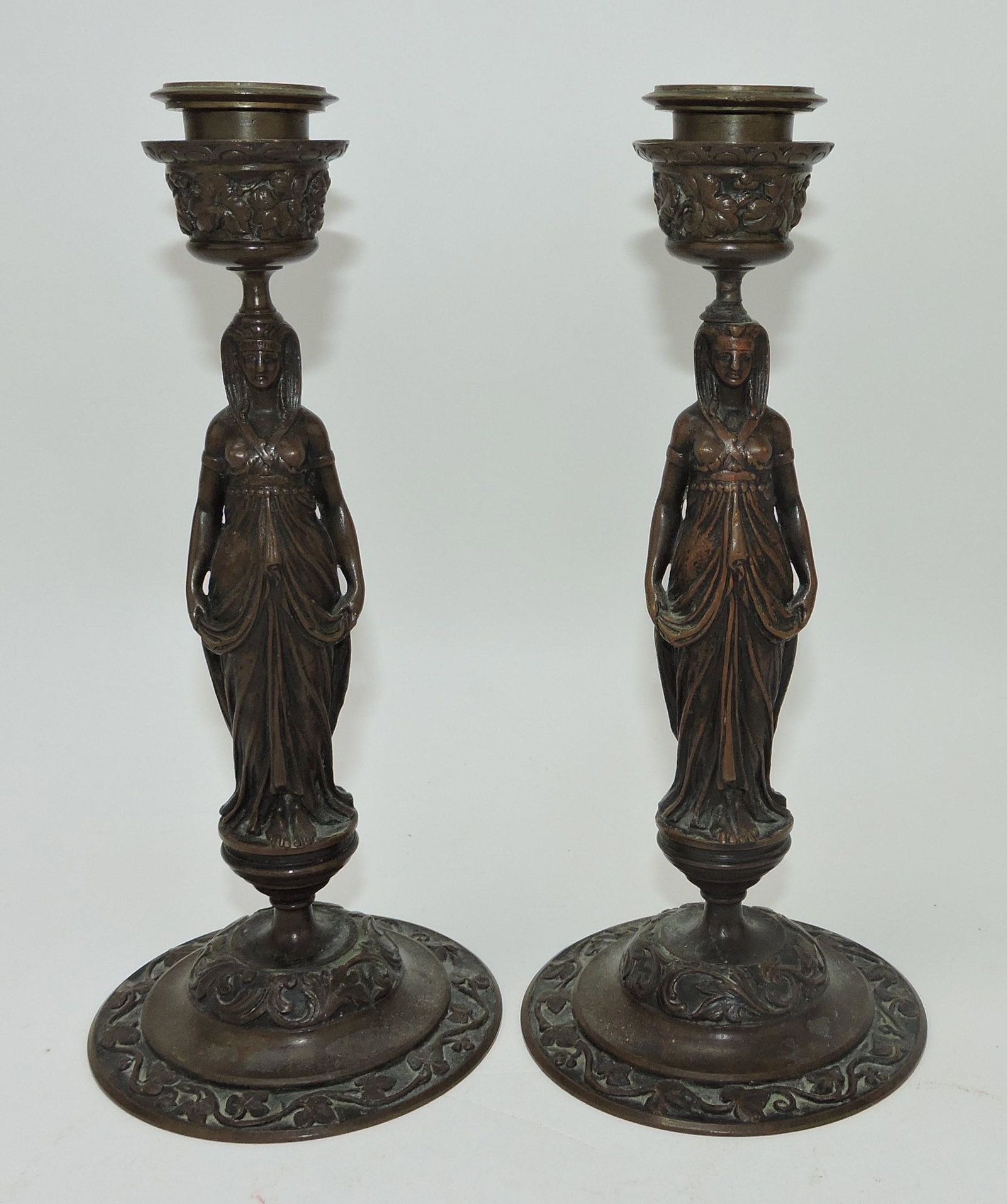 Bronze pair of Egyptian Revival (1 of 4)