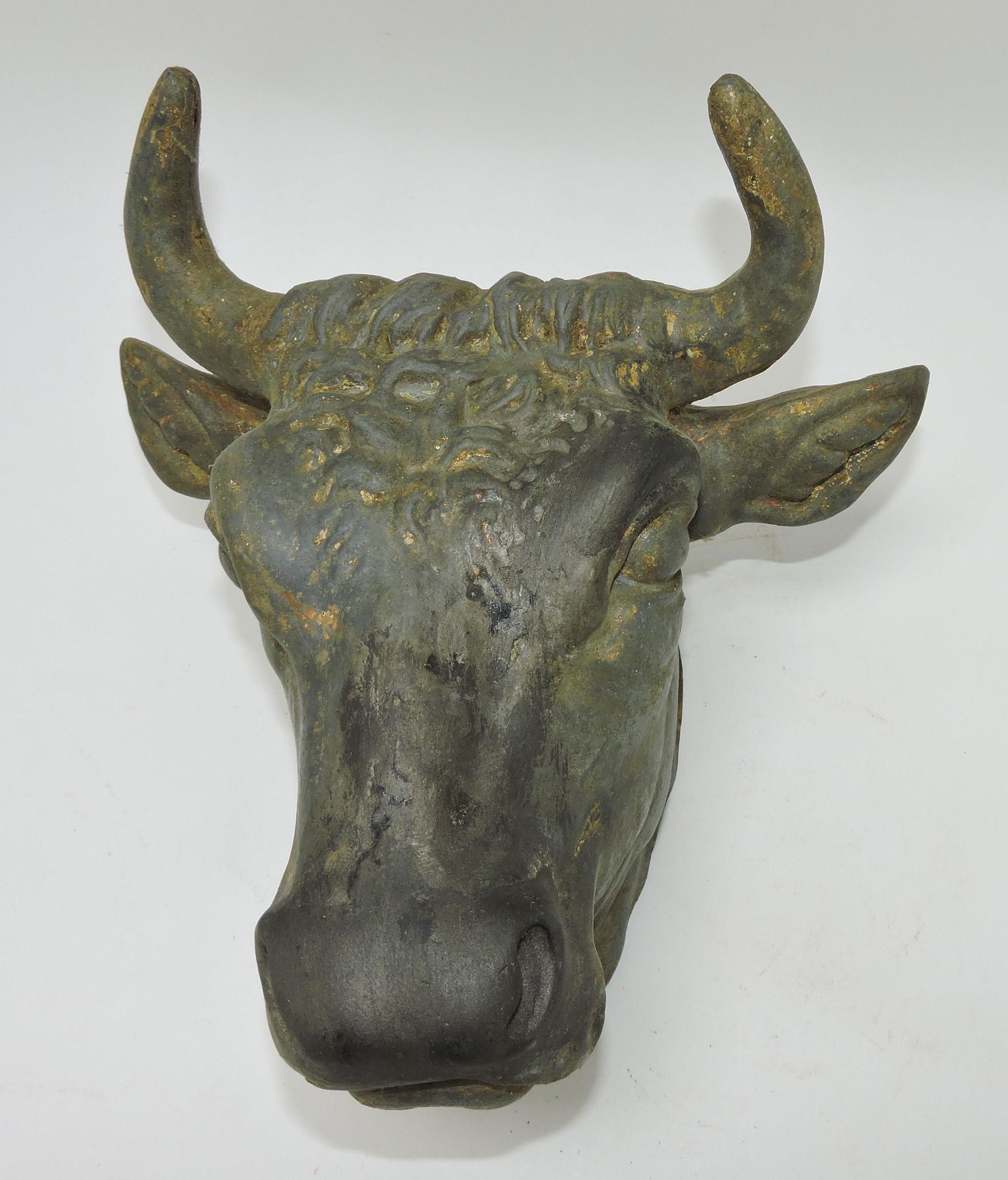 Zinc cow head butcher trade sign, (1 of 2)