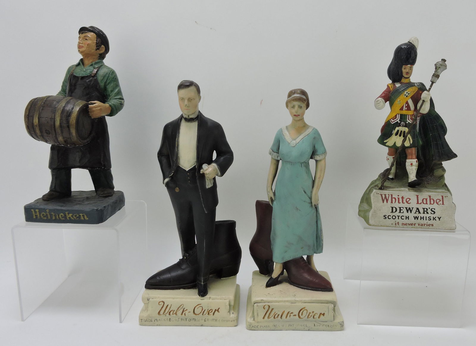 Chalkware lot of 4 advertising statues: (1 of 1)
