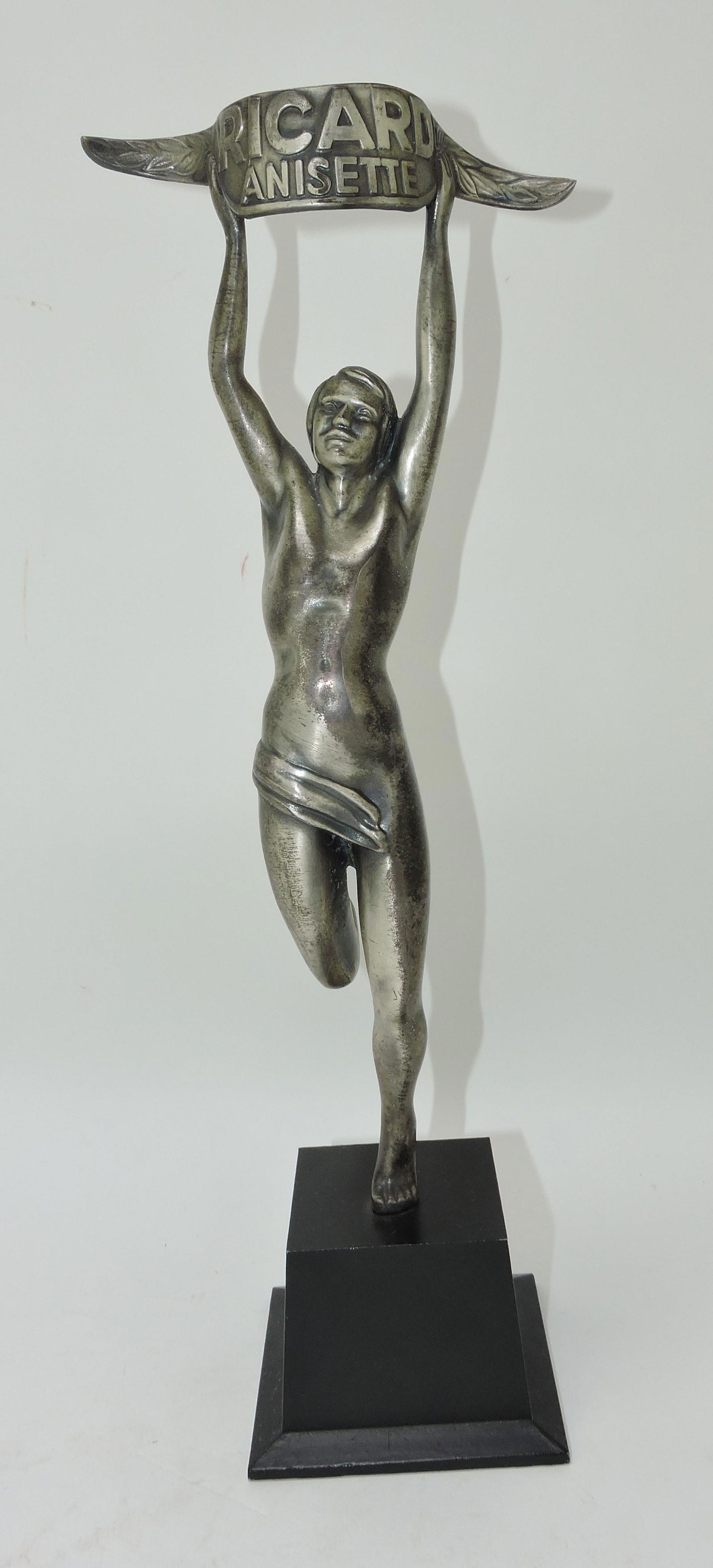 Art Deco silvered metal advertising (1 of 1)