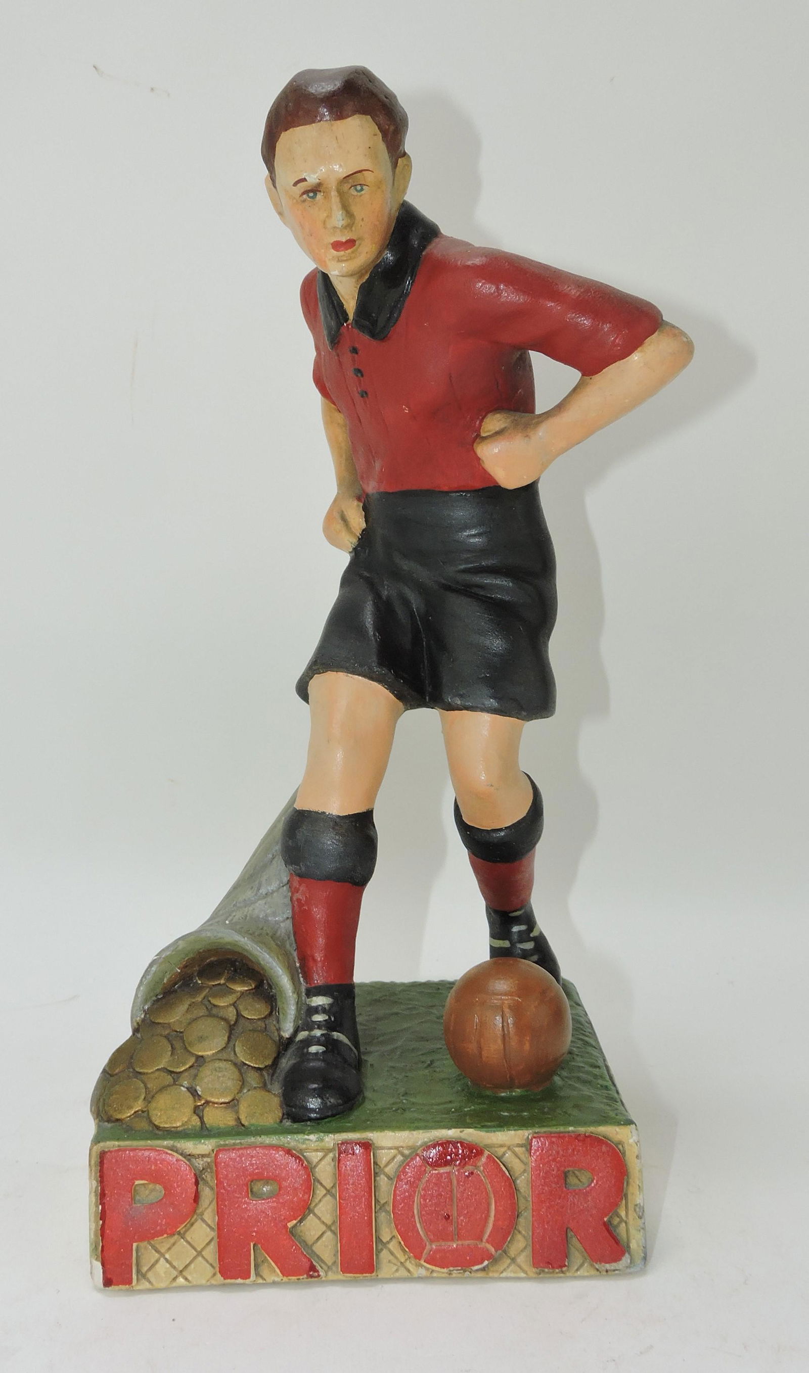 Prior Beer chalkware soccer player (1 of 1)