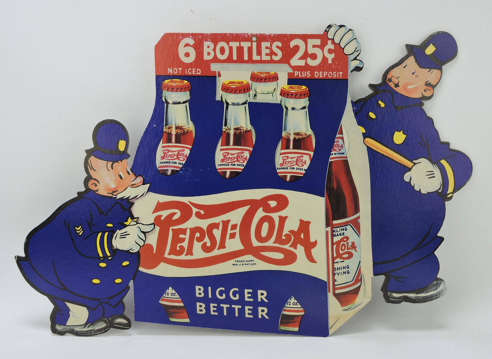 Pepsi Cola cardboard die cut sign (1 of 2)