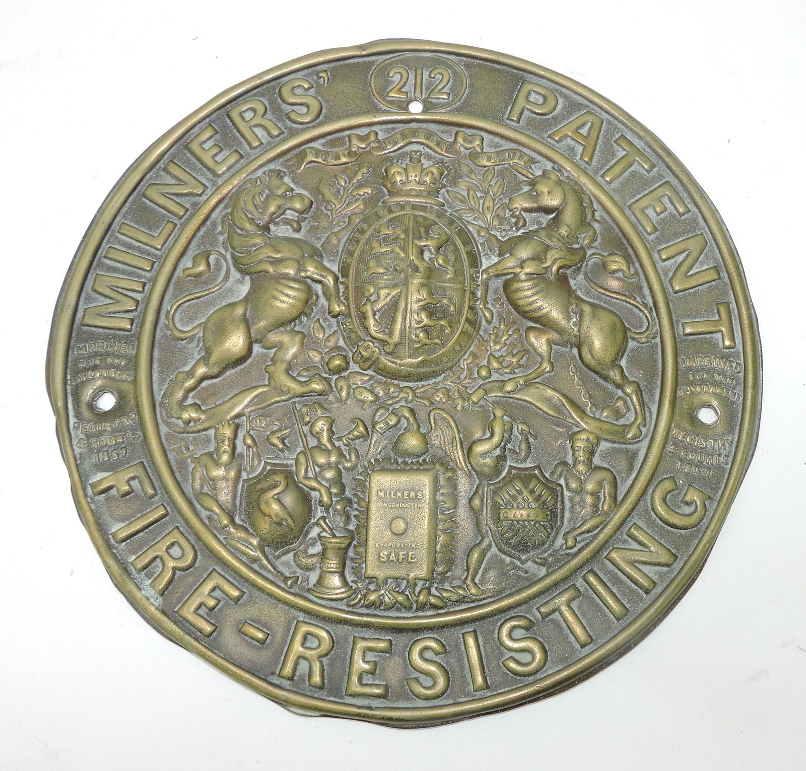 Brass embossed fire mark, (1 of 1)