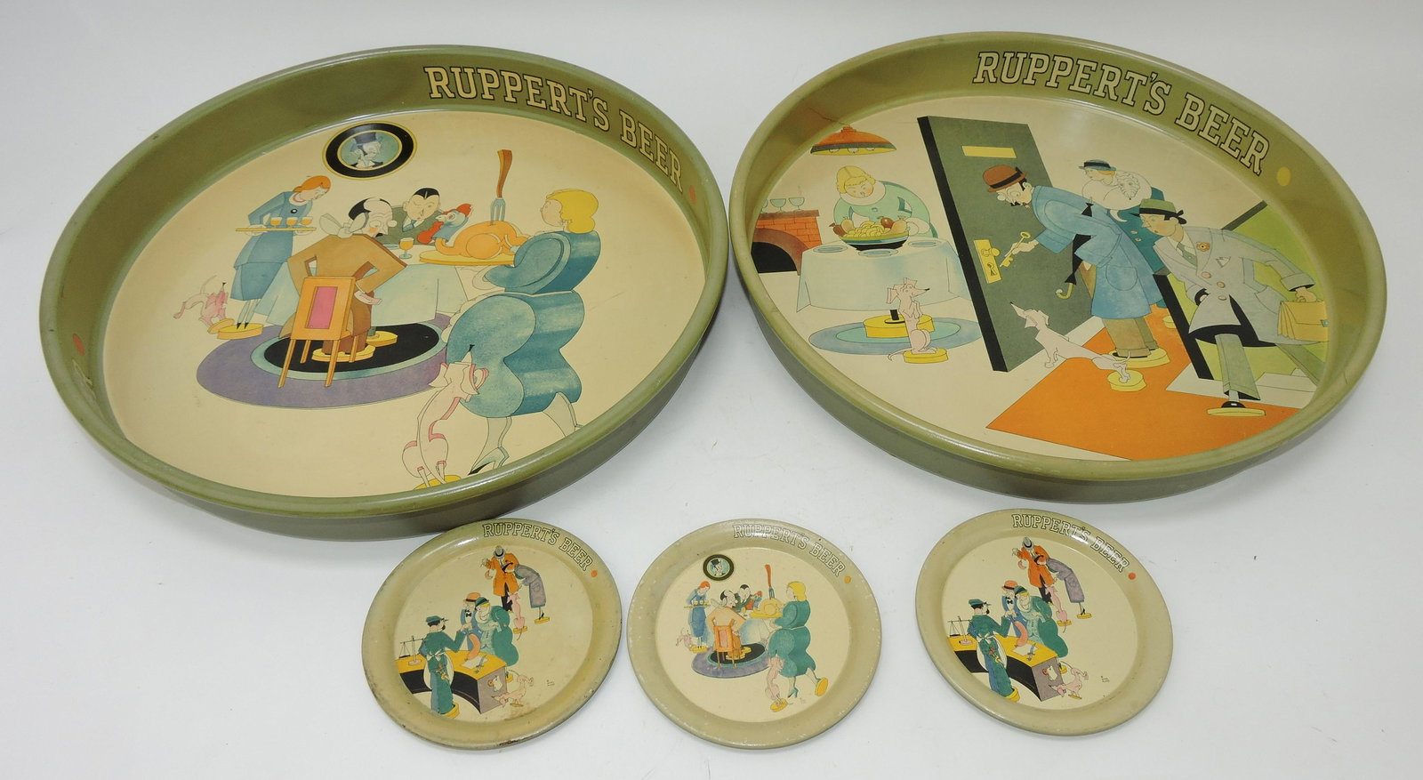 Lot of 2 Ruppert's Beer trays and (1 of 1)