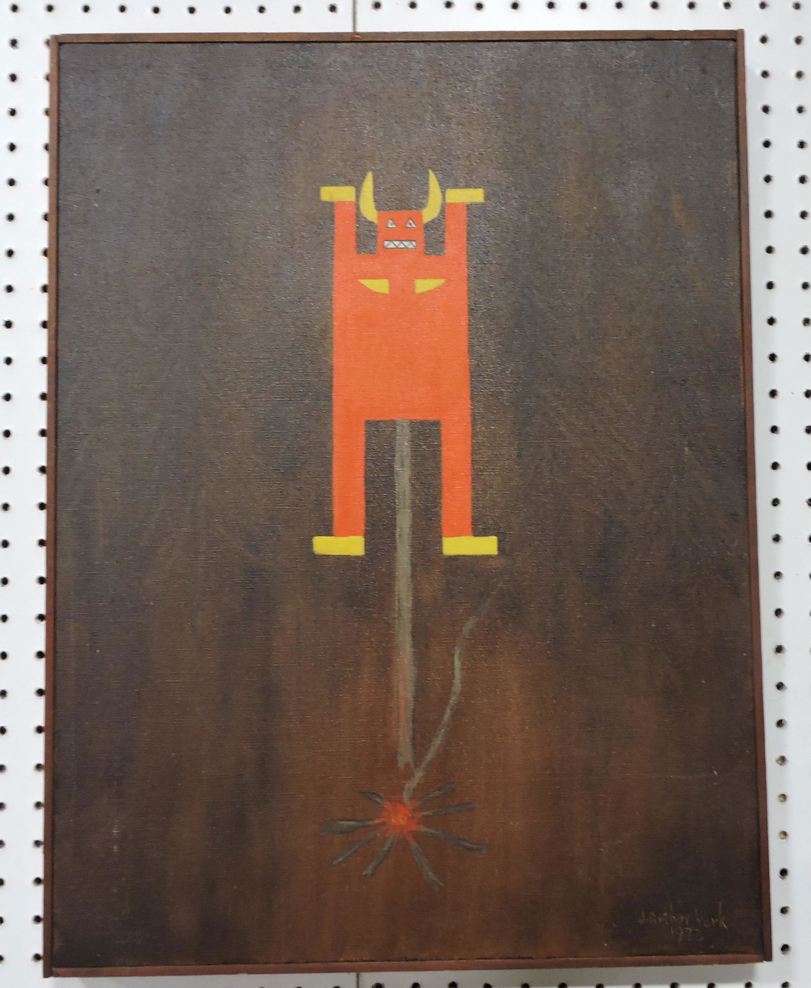 Oil on canvas of Southwest scene, (1 of 2)