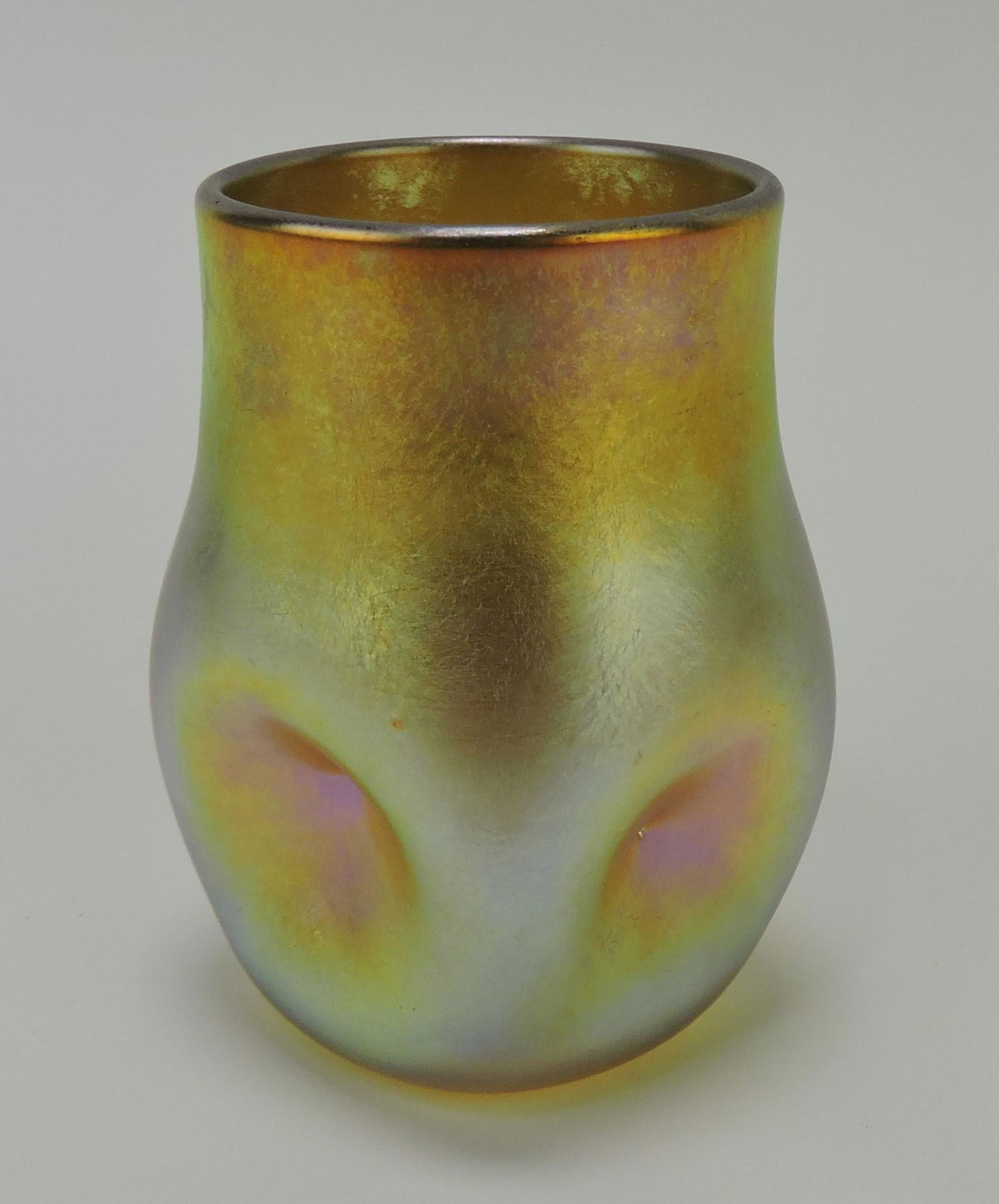 Quezal art glass toothpick holder with (1 of 1)