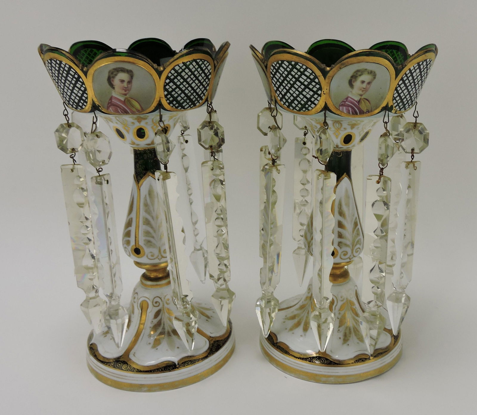 Bohemian emerald green pair of (1 of 5)