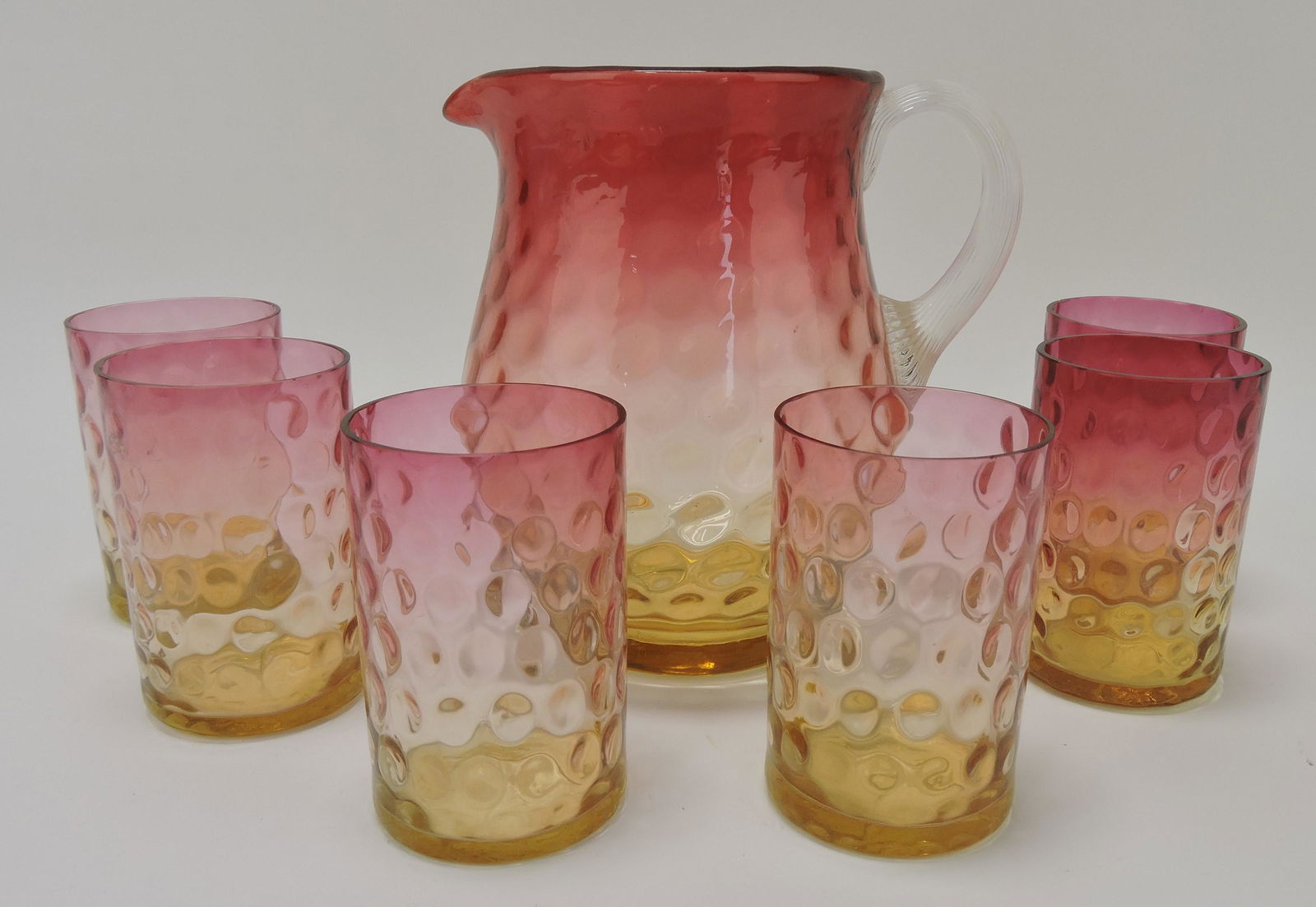 Amberina 7 piece water set (1 of 1)
