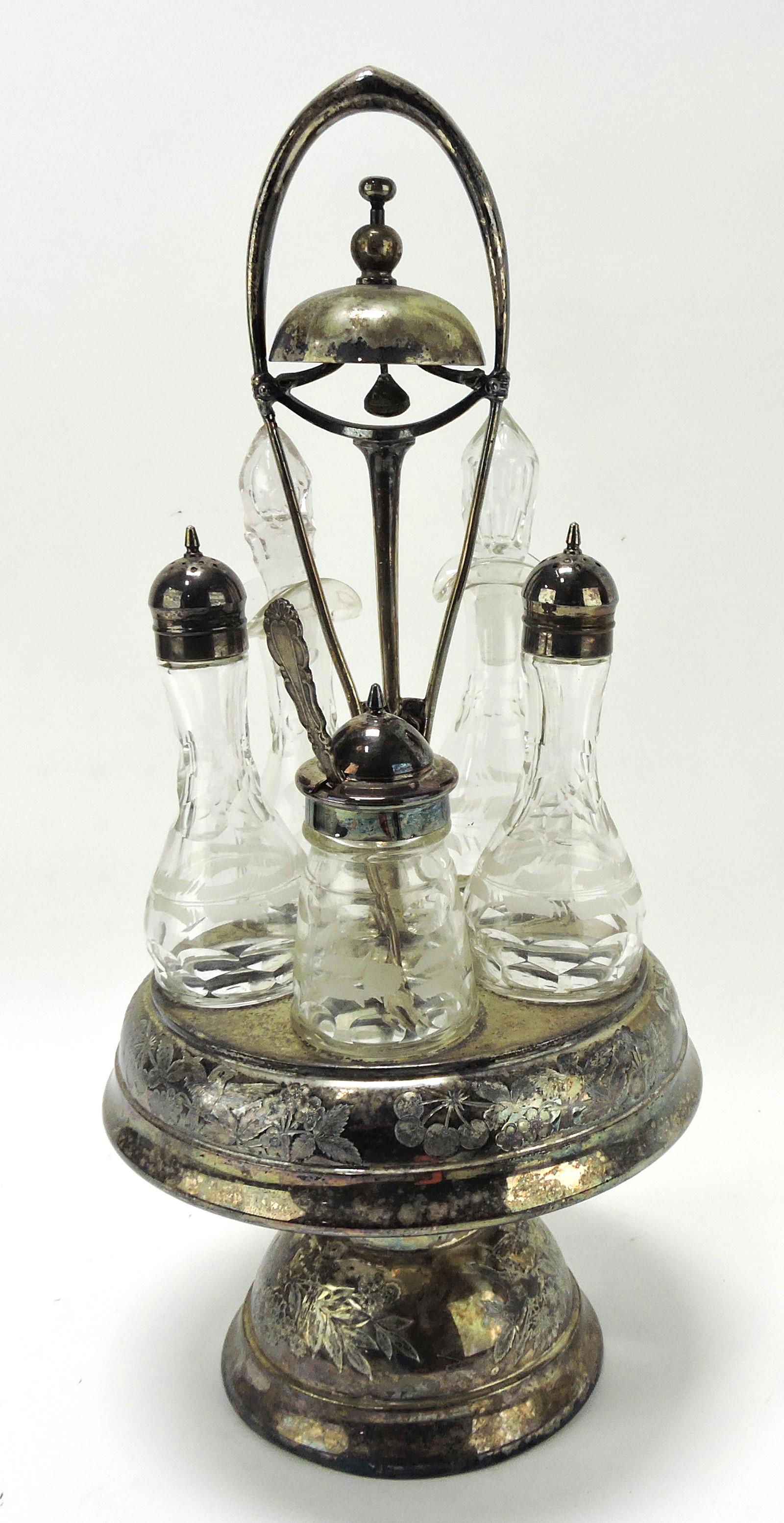 Castor bottle set with call bell holder (1 of 1)