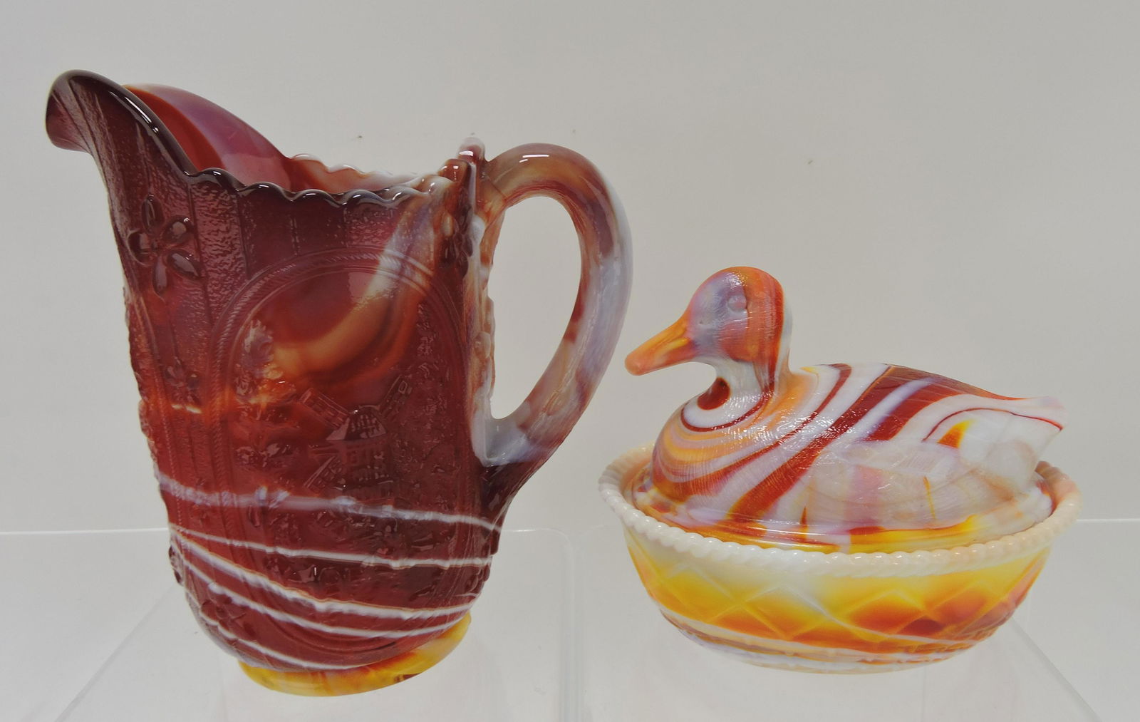 Imperial red slag Windmill pitcher (1 of 1)