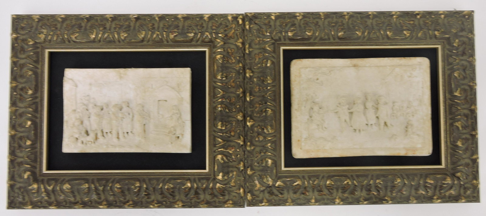 Pair of French framed wall plaques, (1 of 1)