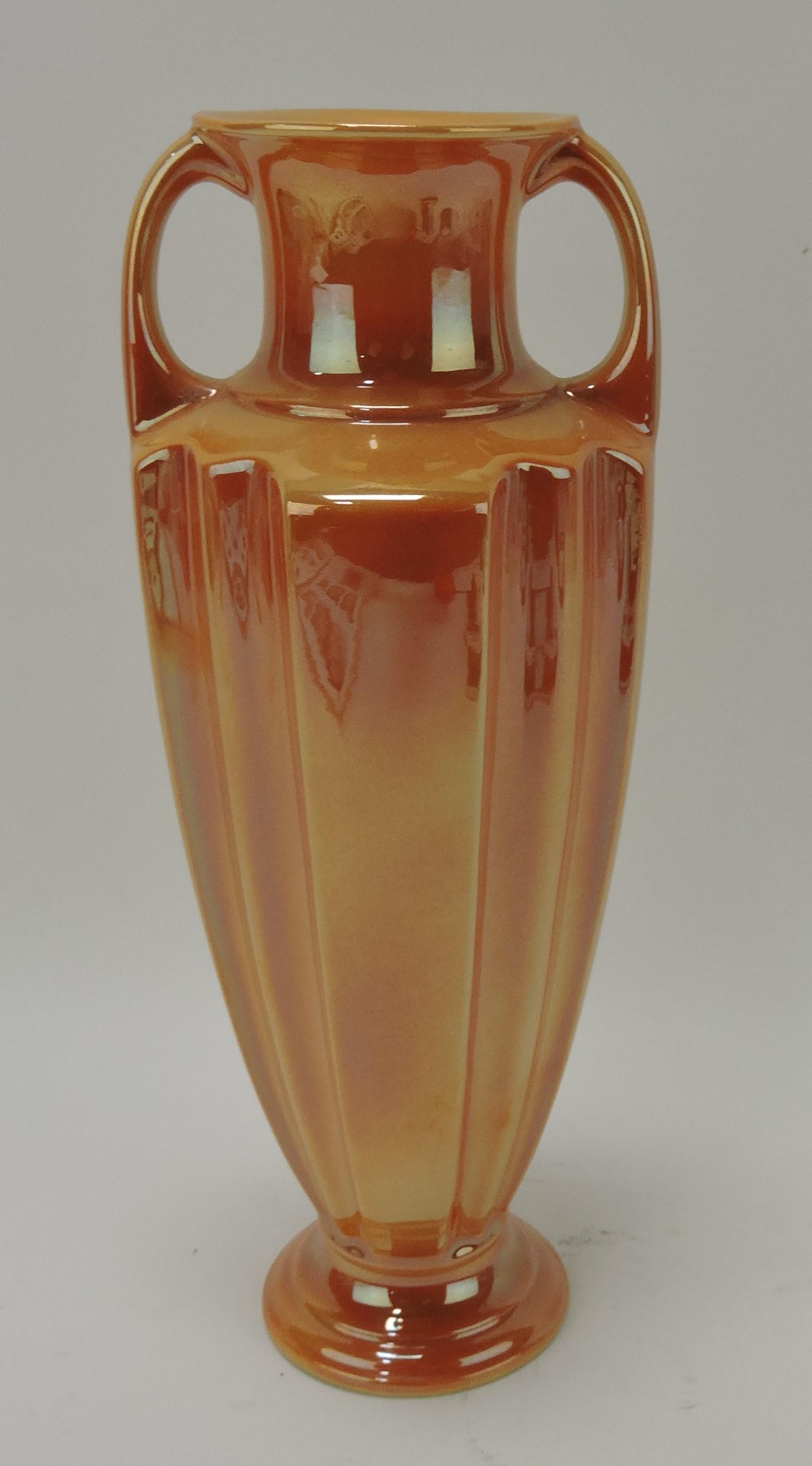 Cowan orange iridescent 11 1/2" two (1 of 1)