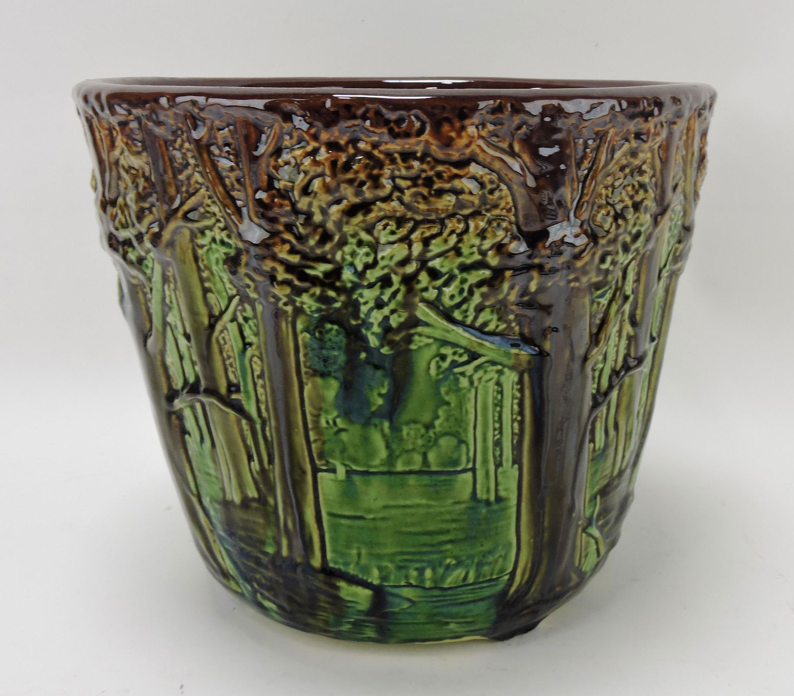 Weller forest jardiniere, 9 1/2"h, (1 of 1)
