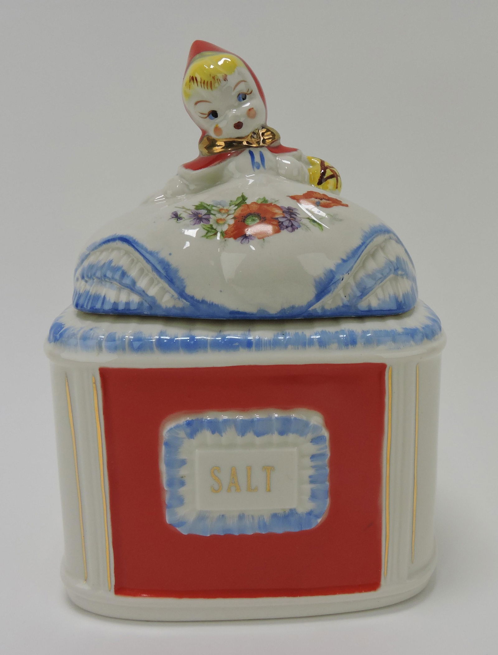 Hull Little Red Riding Hood salt: canister, 10"