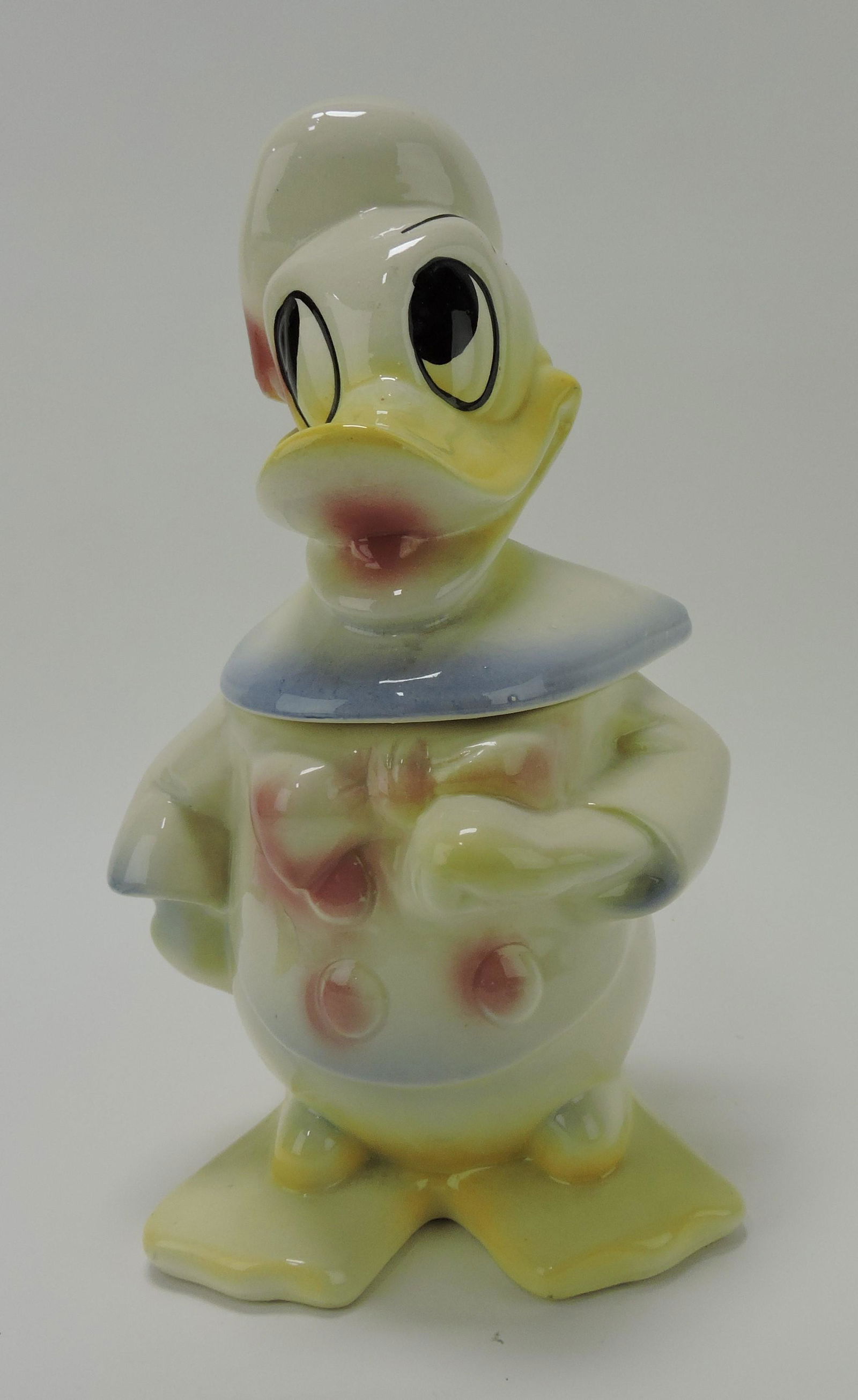 Leeds China Donald Duck cookie: jar; Flower Family Collection