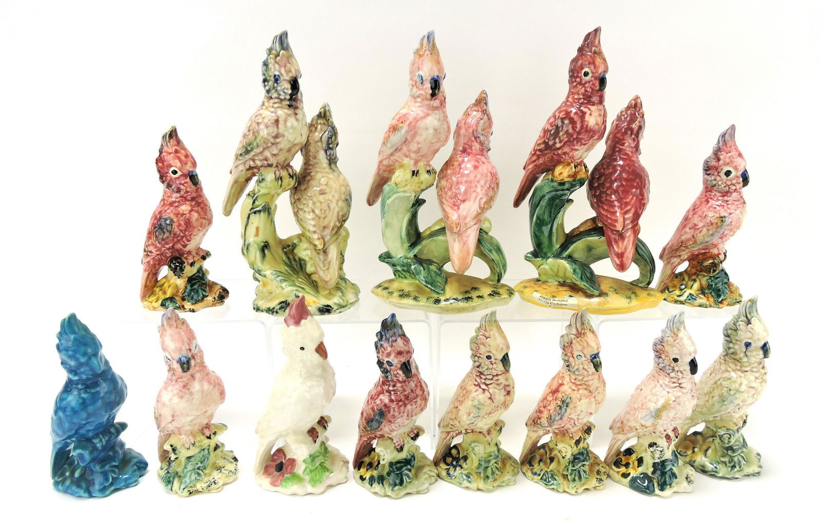 Stangl Pottery lot of 13 cockatoos, (1 of 1)