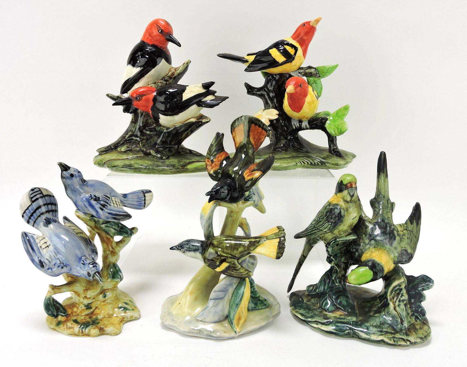 Stangl Pottery lot of 5 two bird figures, (1 of 1)