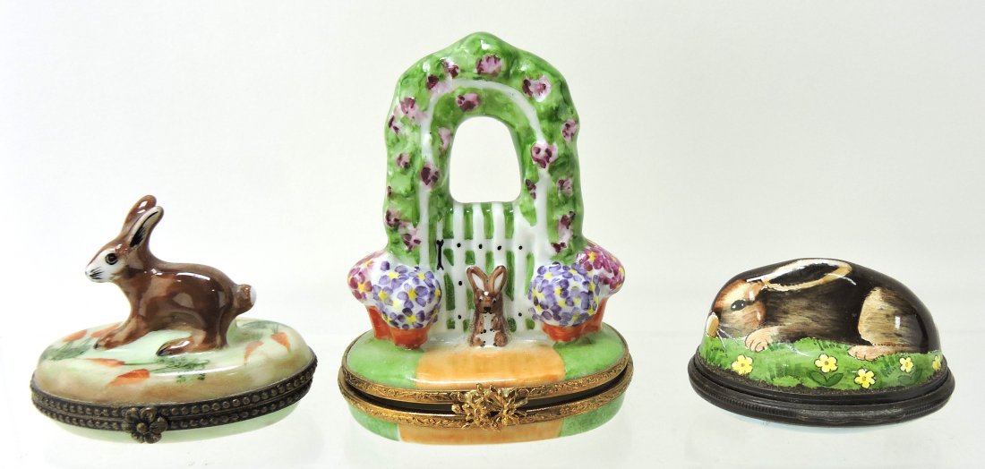 Lot of 2 Limoges trinket boxes  - rabbit and (1 of 1)