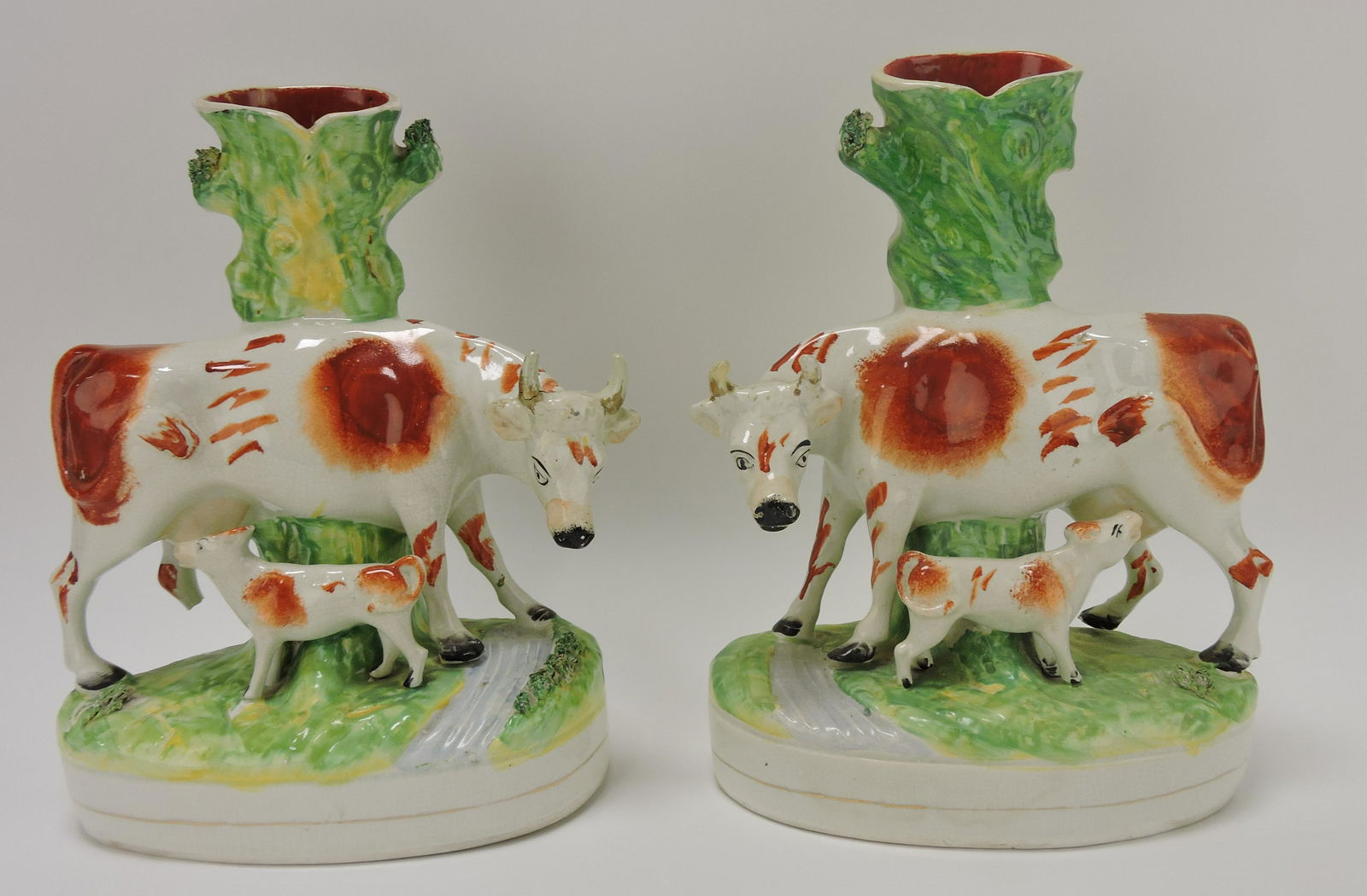 Staffordshire pair of cow with calf (1 of 2)