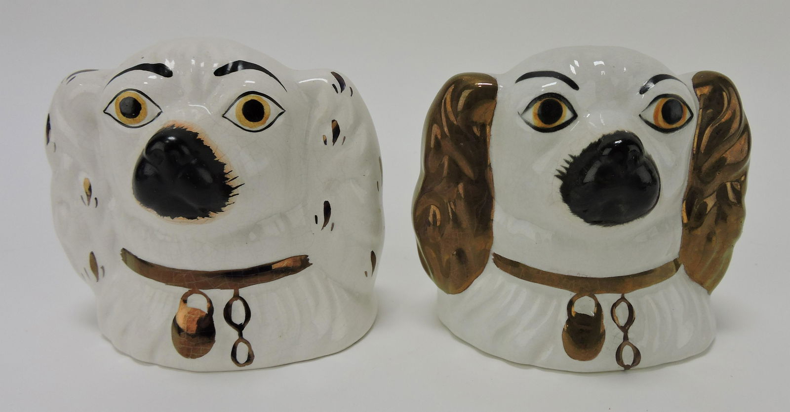 Staffordshire pair of spaniel banks, (1 of 2)