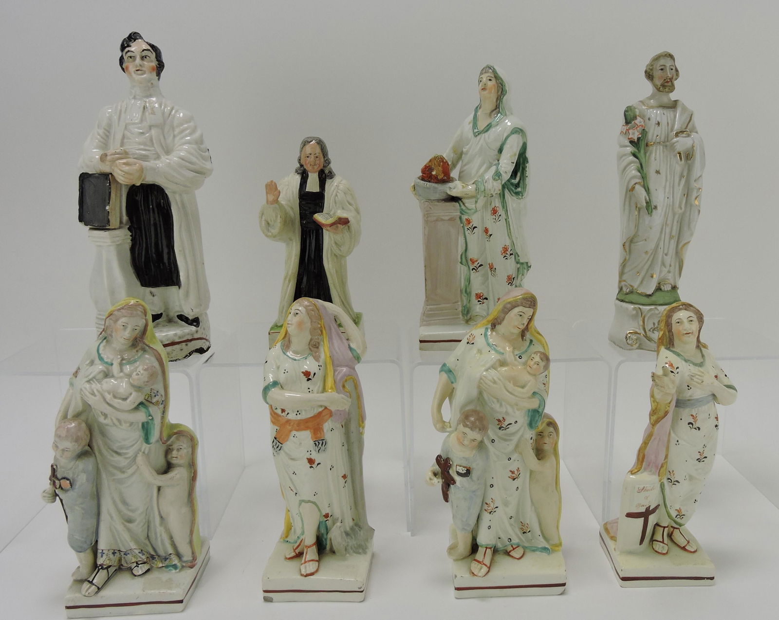 Staffordshire lot of 8 religious figures, (1 of 1)