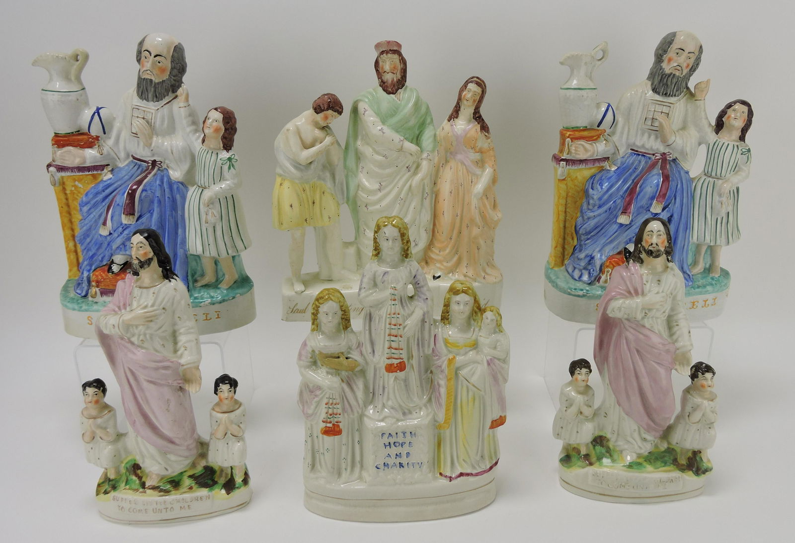 Staffordshire lot of 6 religious figures, (1 of 1)