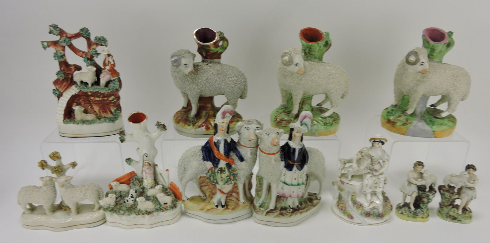 Staffordshire lot of 11 sheep figures (1 of 1)