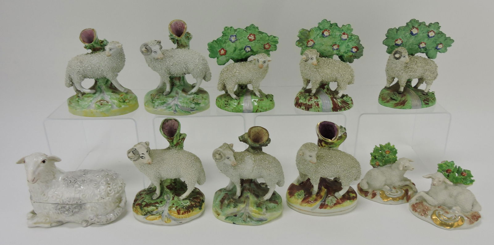 Staffordshire lot of 11 sheep figures (1 of 1)