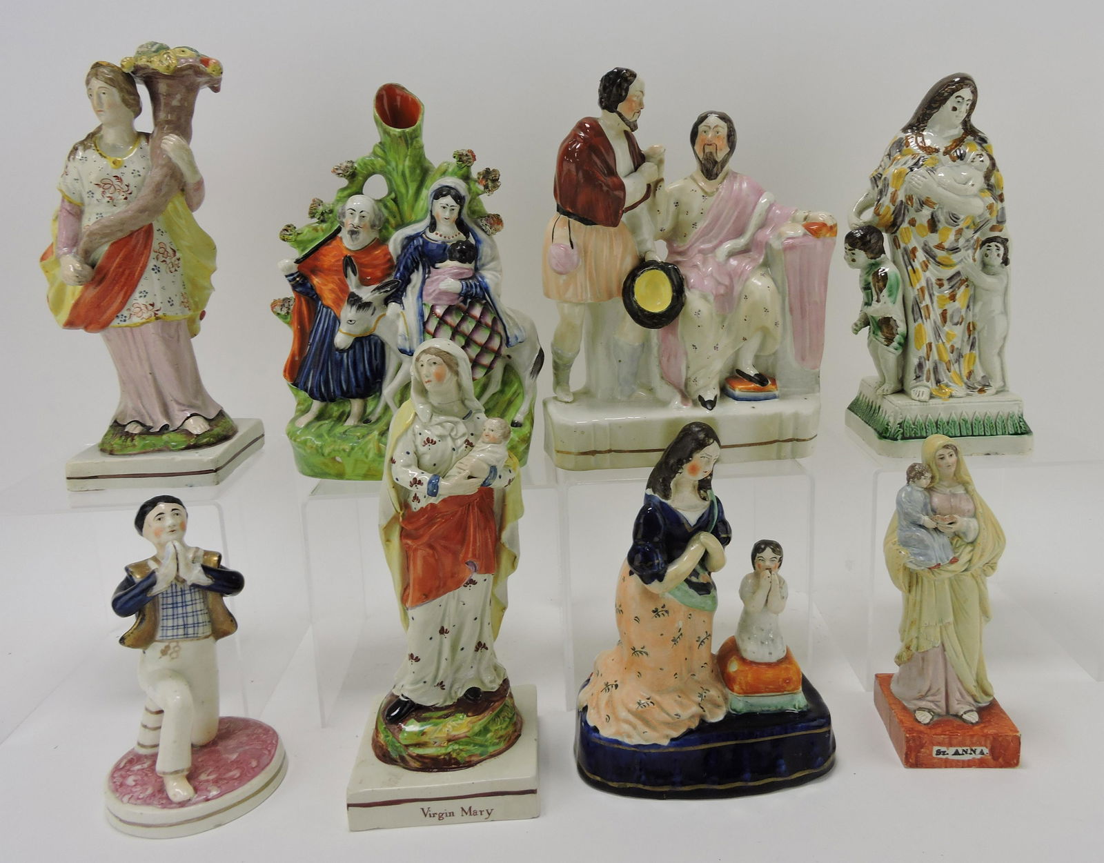 Staffordshire lot of 8 religious figures, (1 of 1)