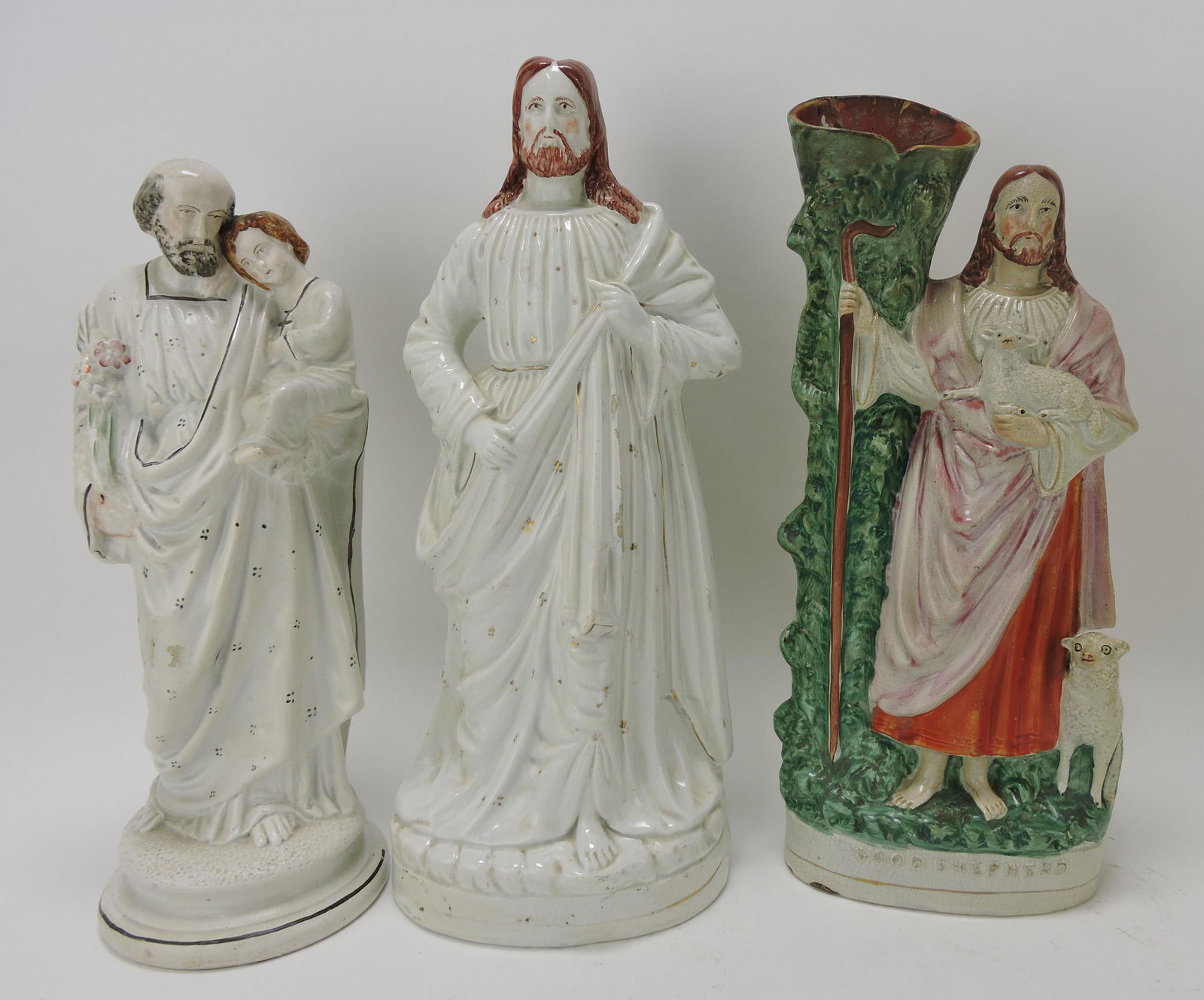Staffordshire lot of 3 religious figures, (1 of 1)