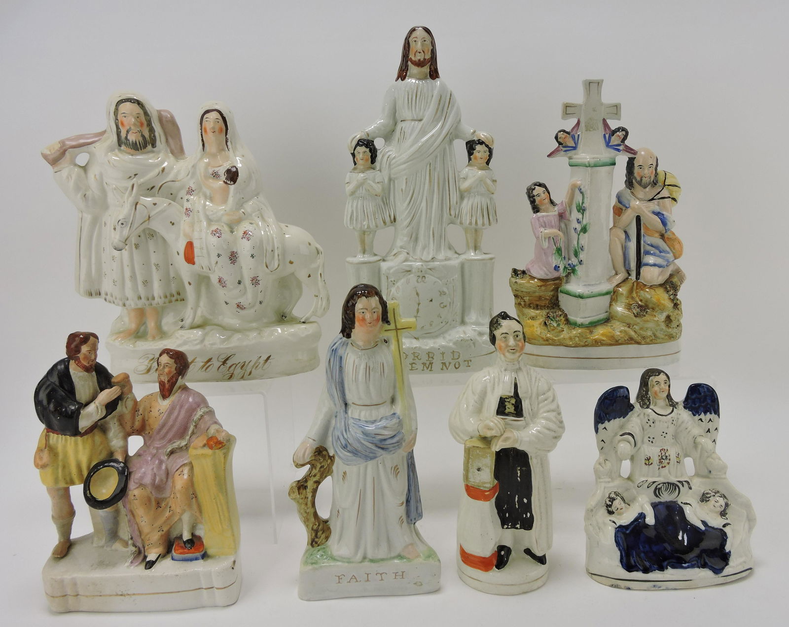 Staffordshire lot of 7 religious figures, (1 of 1)