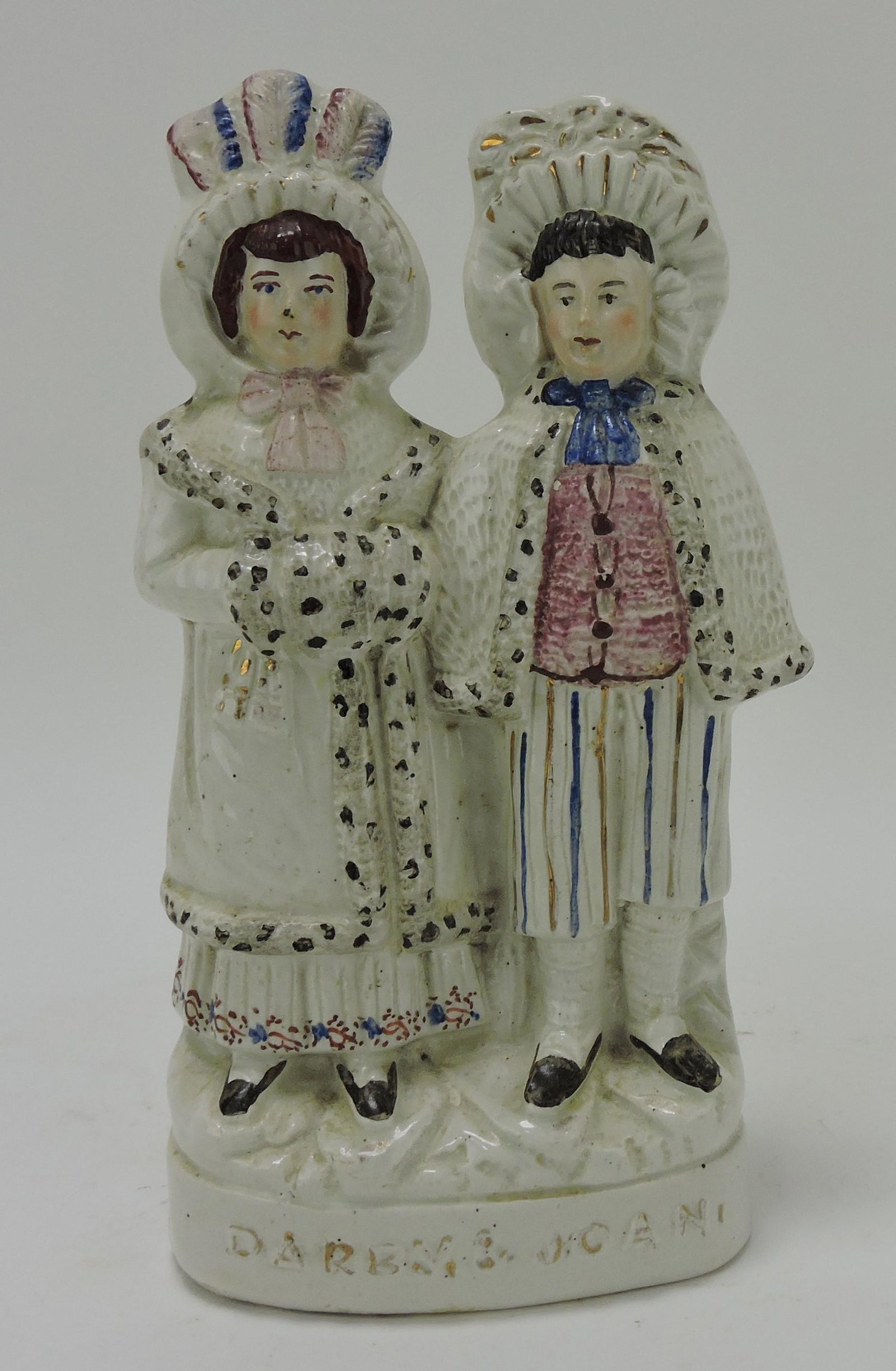 Staffordshire 'Darby & Joan' figure 11": .