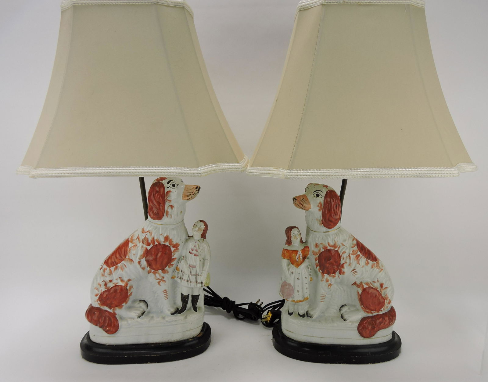 Staffordshire pair of russett spaniels (1 of 1)