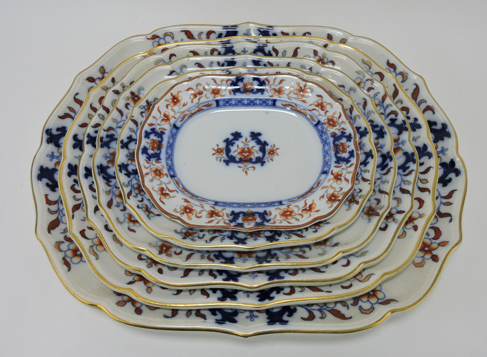 Minton Gaudy Flow Blue set of (1 of 2)