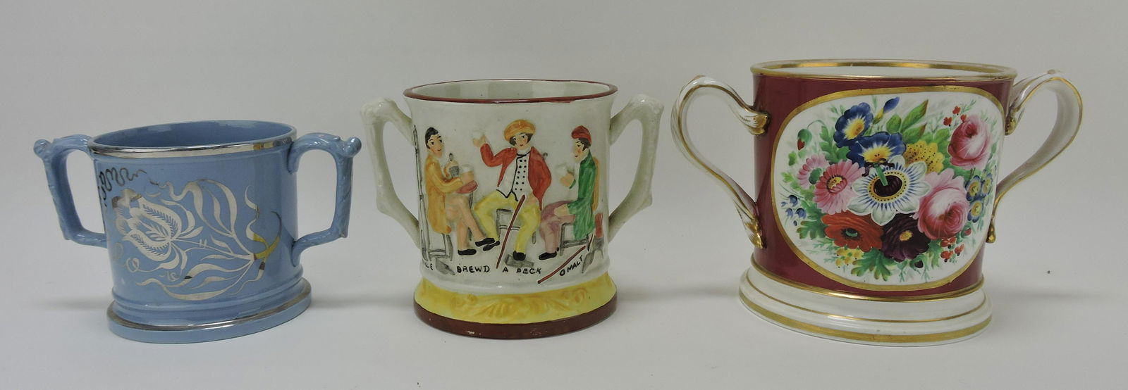 Lusterware Prattware lot of 3 two (1 of 2)