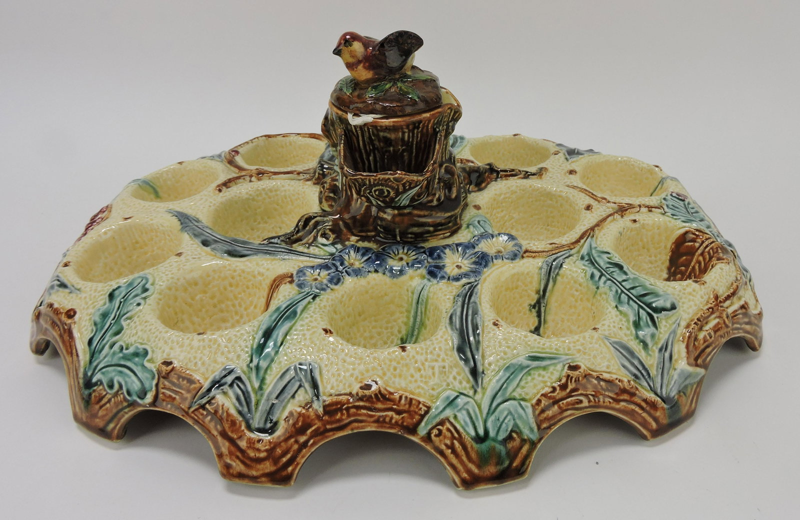 Luneville French majolica rare egg (1 of 2)