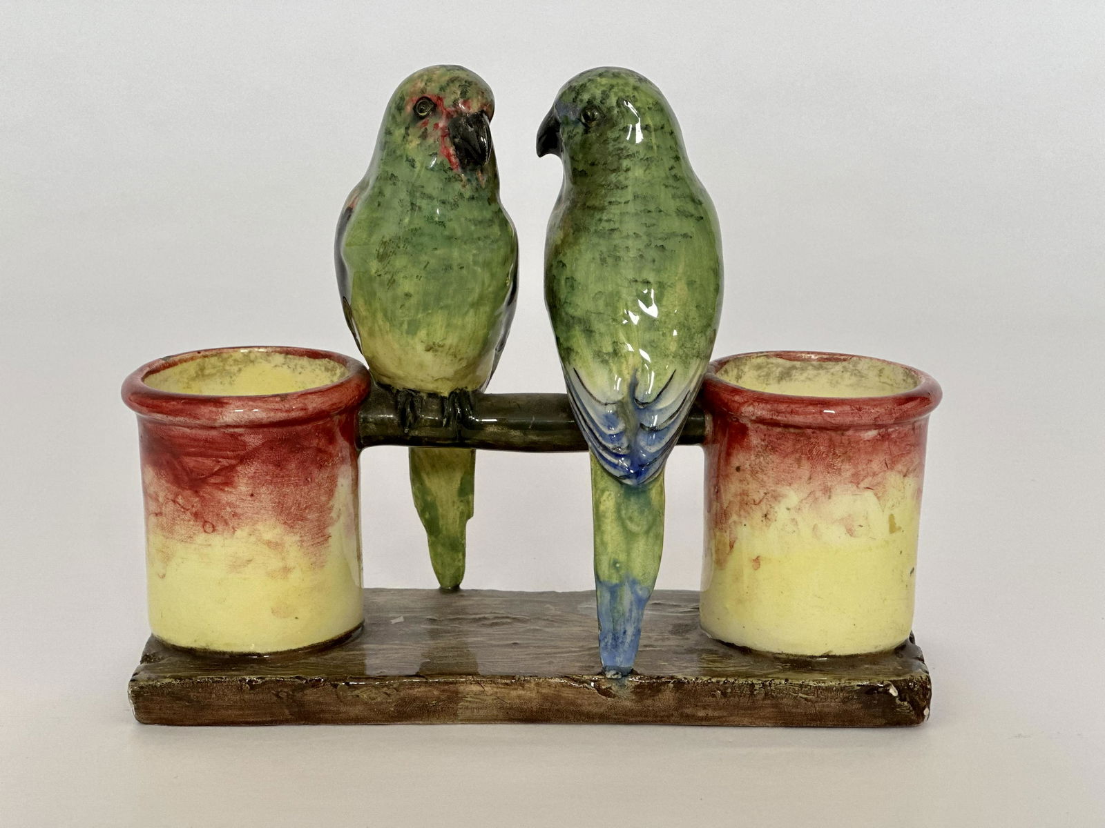 Delphin Massier French majolica vase (1 of 3)