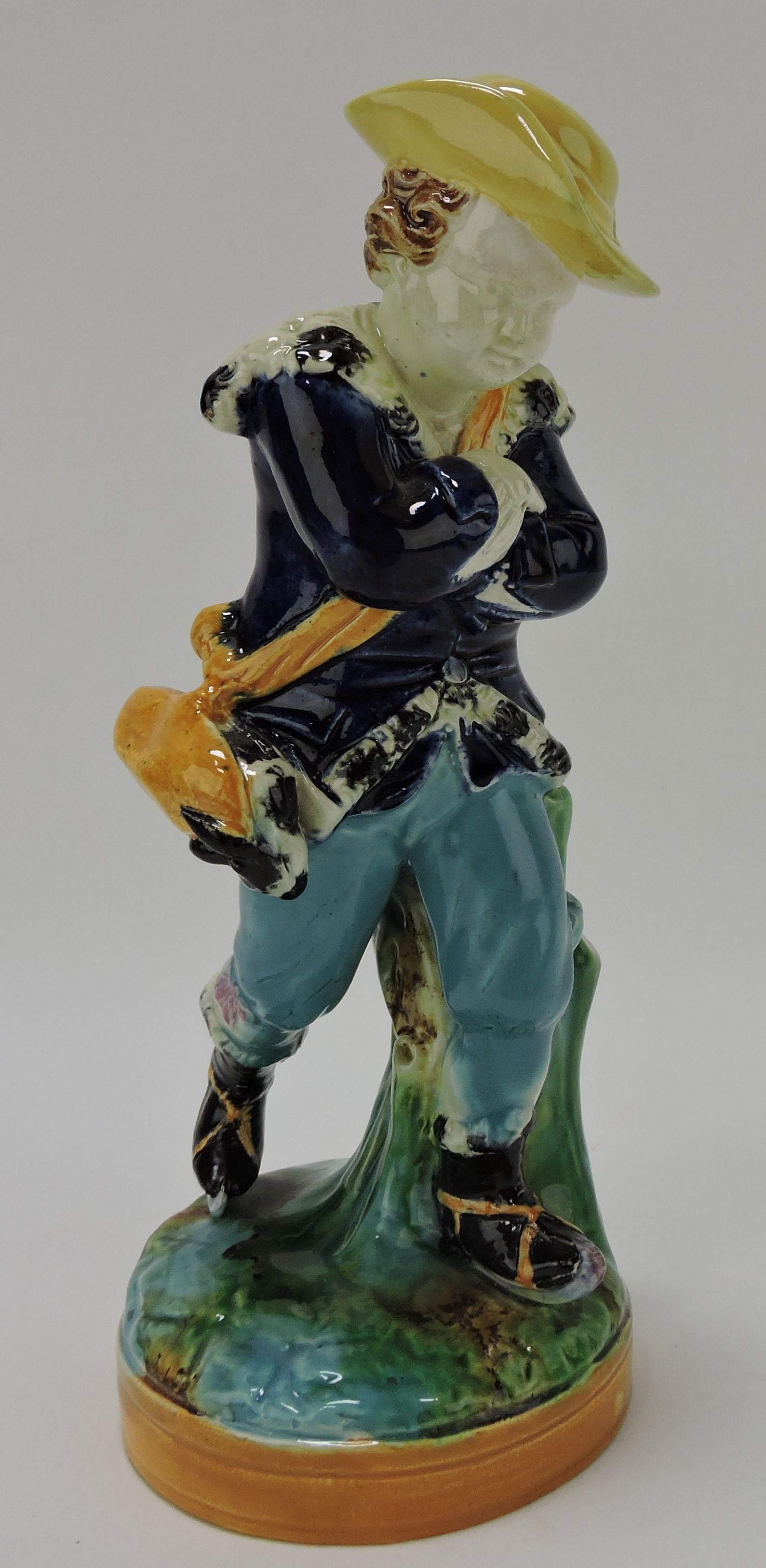 Brownfield (attributed) majolica hunter (1 of 3)