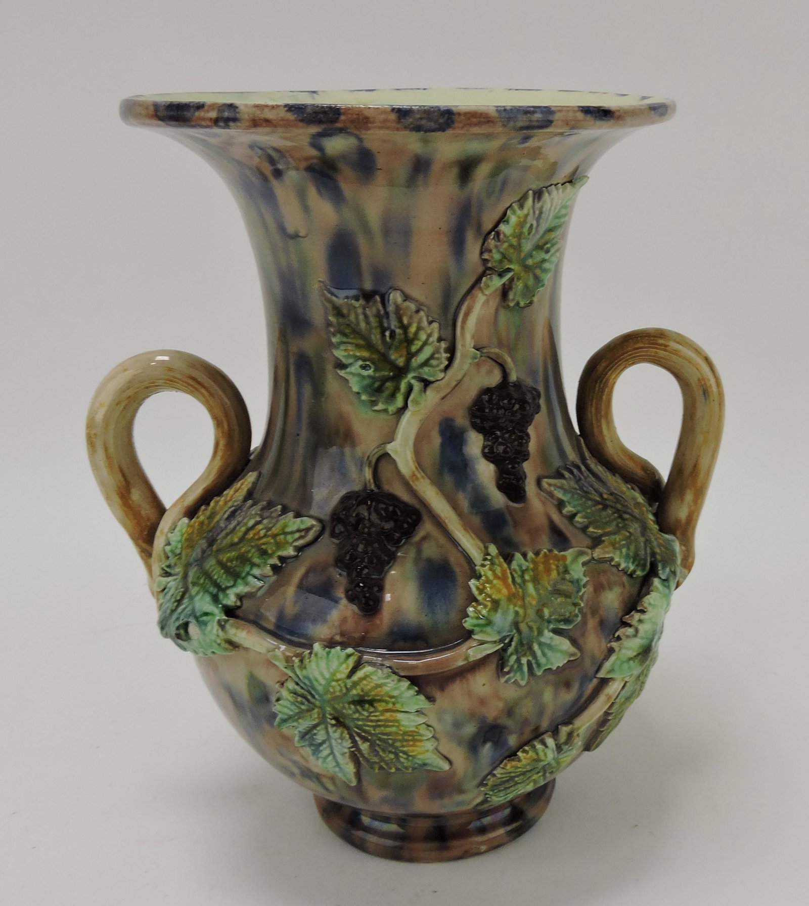 Thomas Sergent French Palissy vase, (1 of 3)