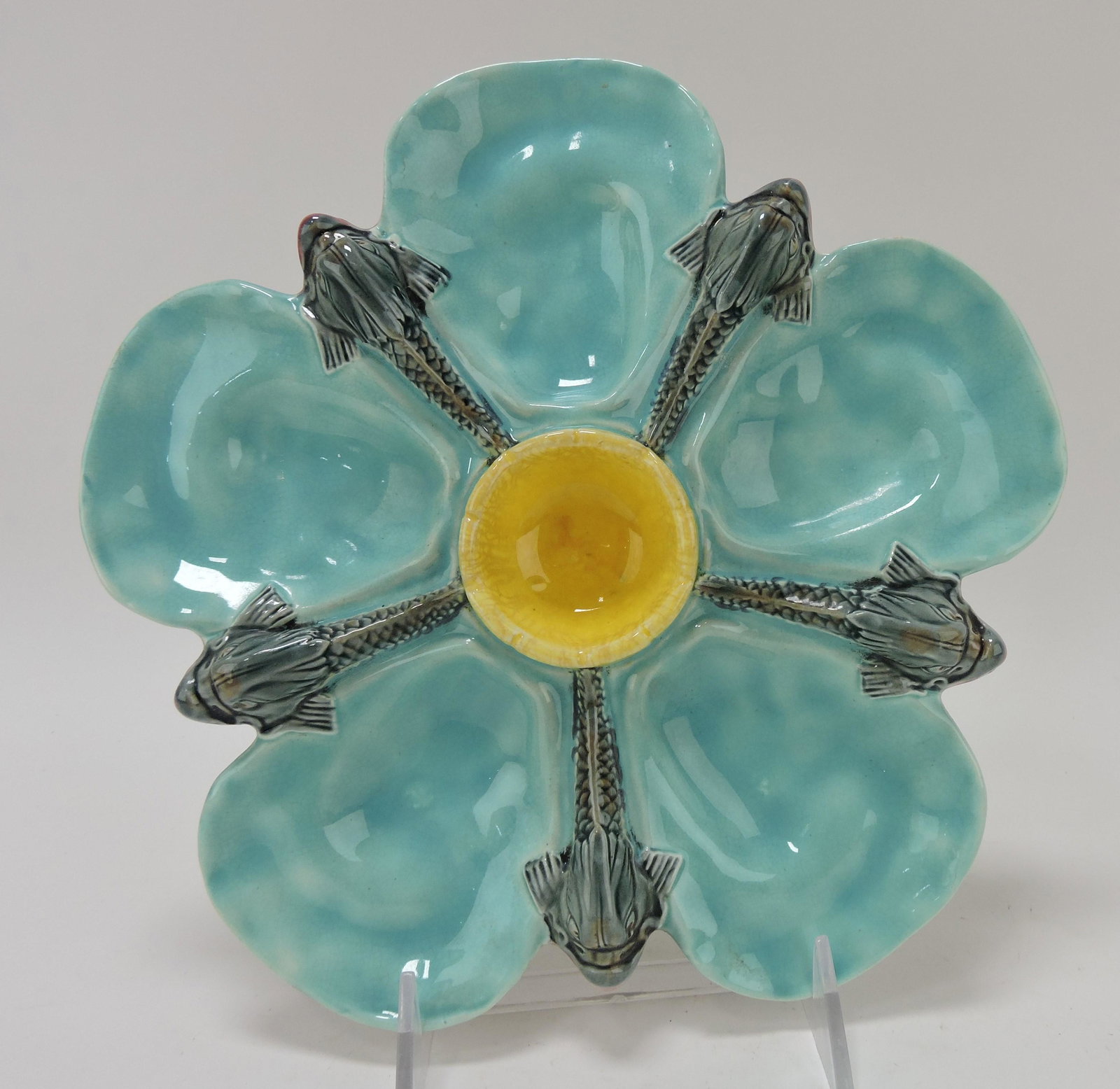 Wedgwood majolica five well oyster (1 of 2)