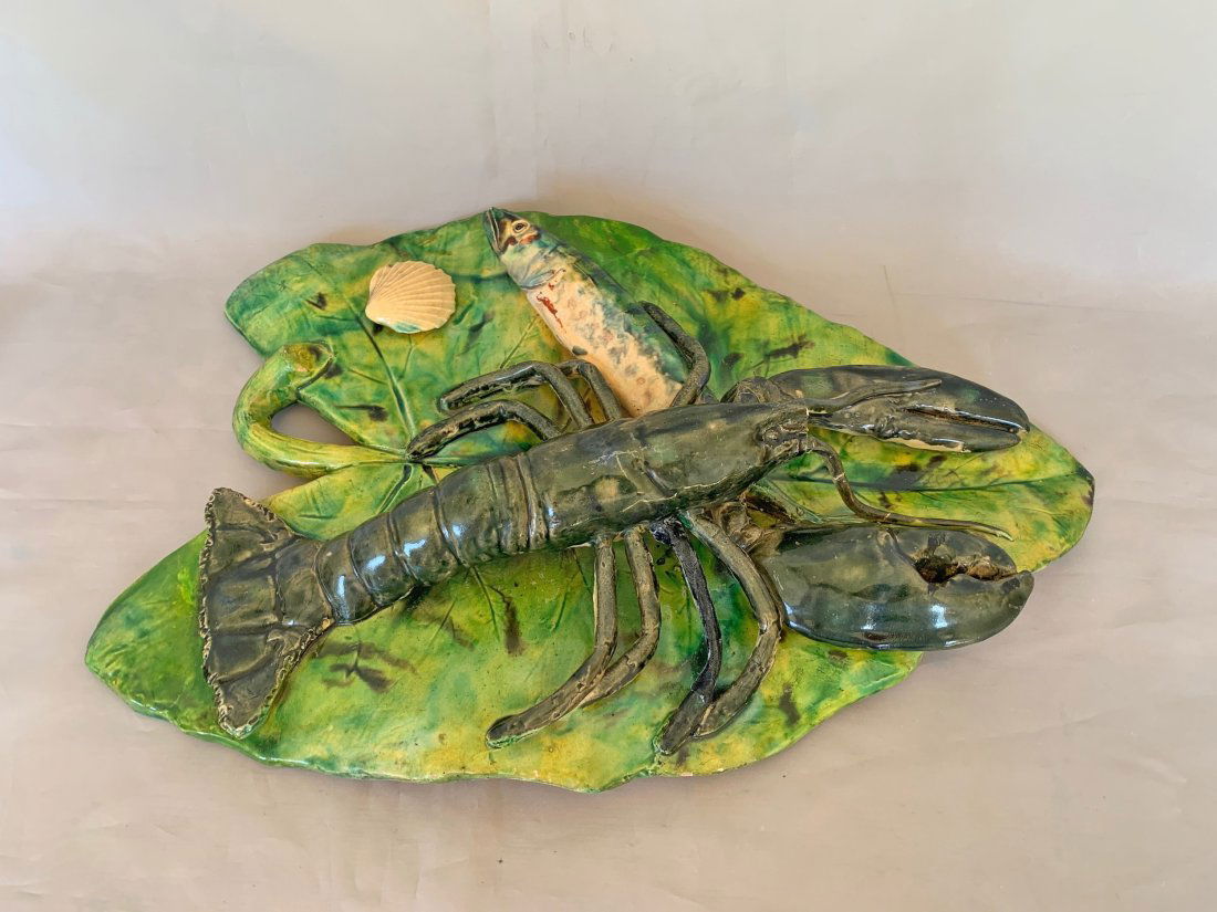 Alfred Renoleau majolica palissy lobster (1 of 5)