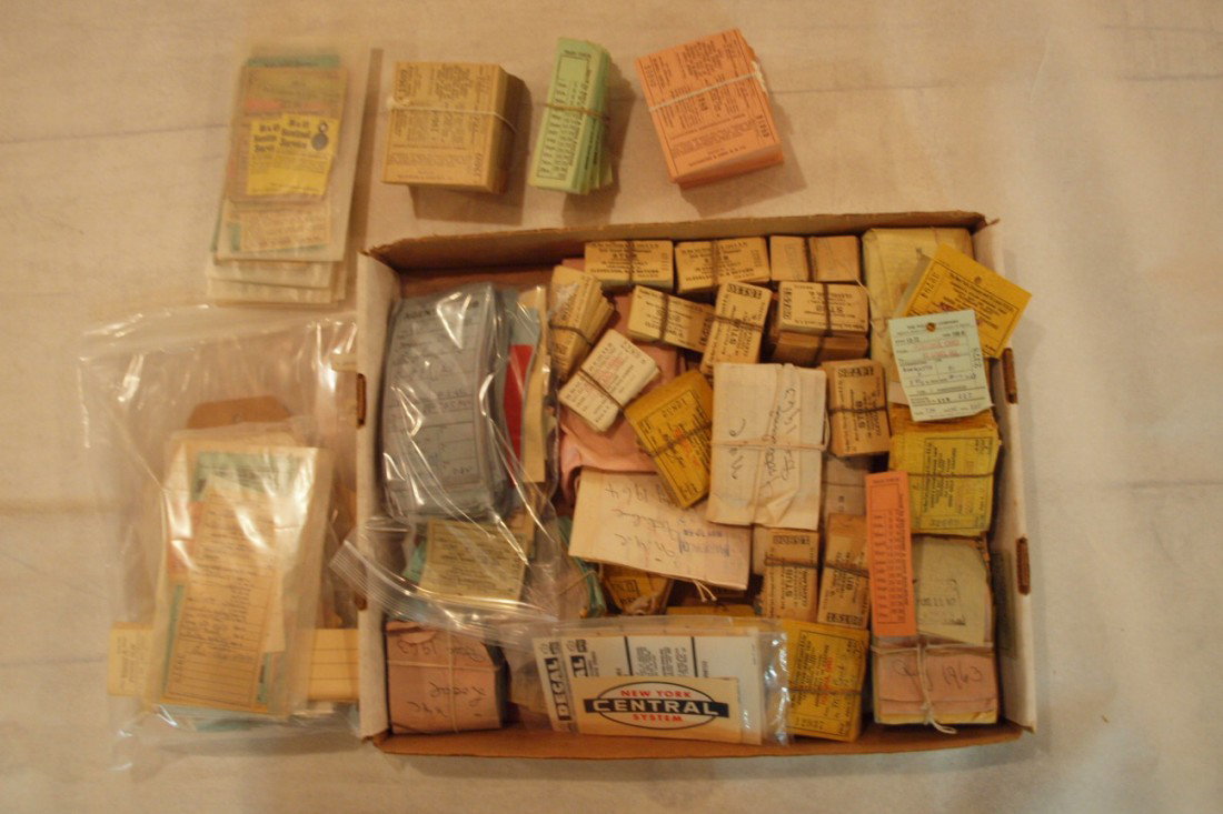 Lot of railroad tickets and paper items: Lot of railroad tickets and paper items