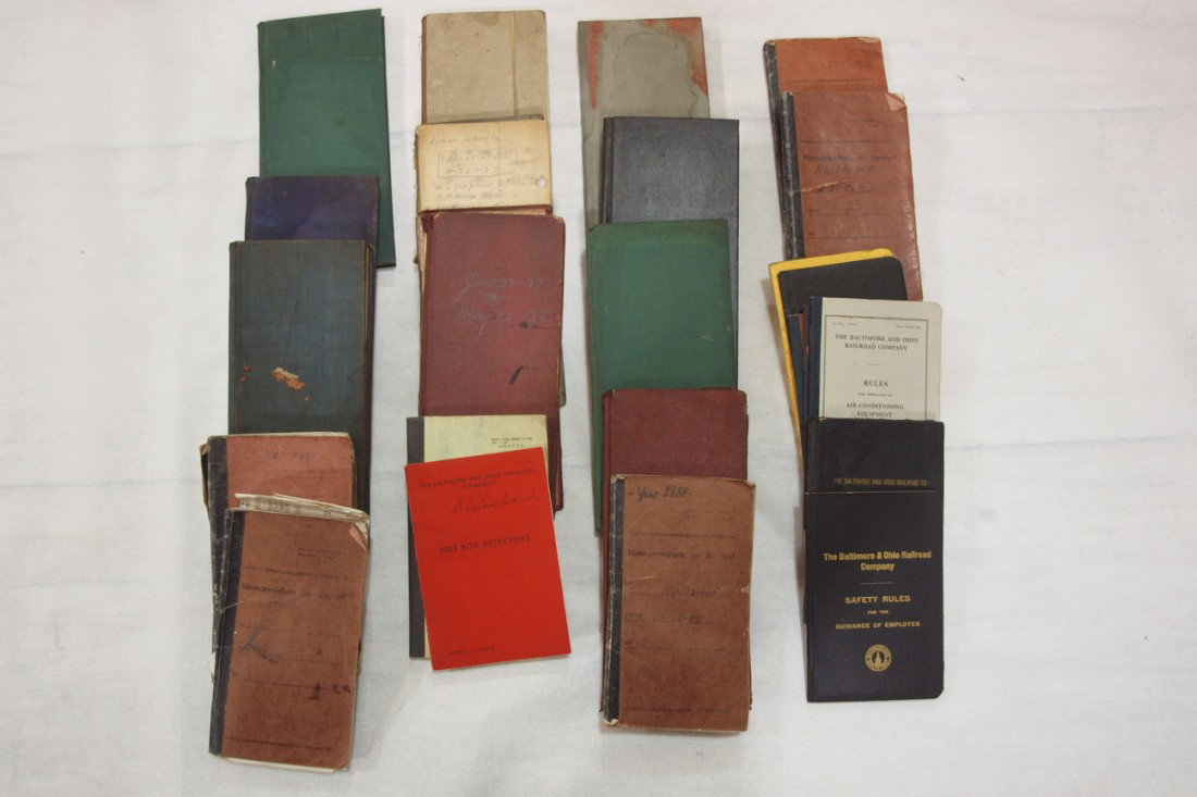 Lot of Conductor record books and manuals: Lot of Conductor record books and manuals