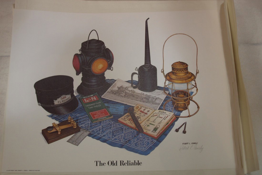 Lot of 9 large prints "Old Reliable" by Robert L.: Lot of 9 large prints "Old Reliable" by Robert L. Conley 1982