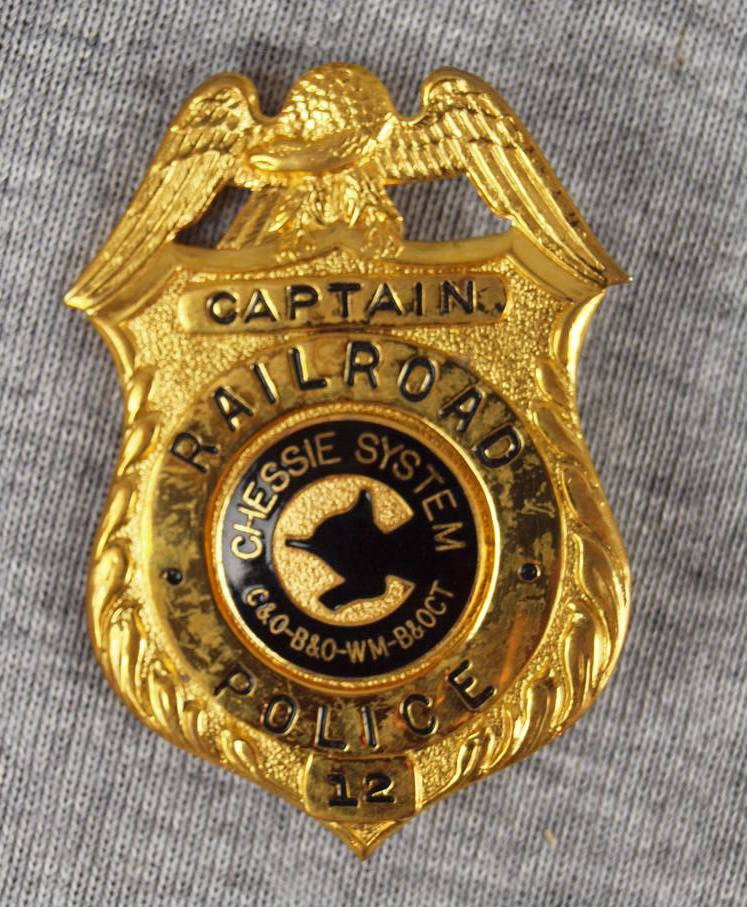 Chessie System Railroad Police Captain badge: Chessie System Railroad Police Captain badge