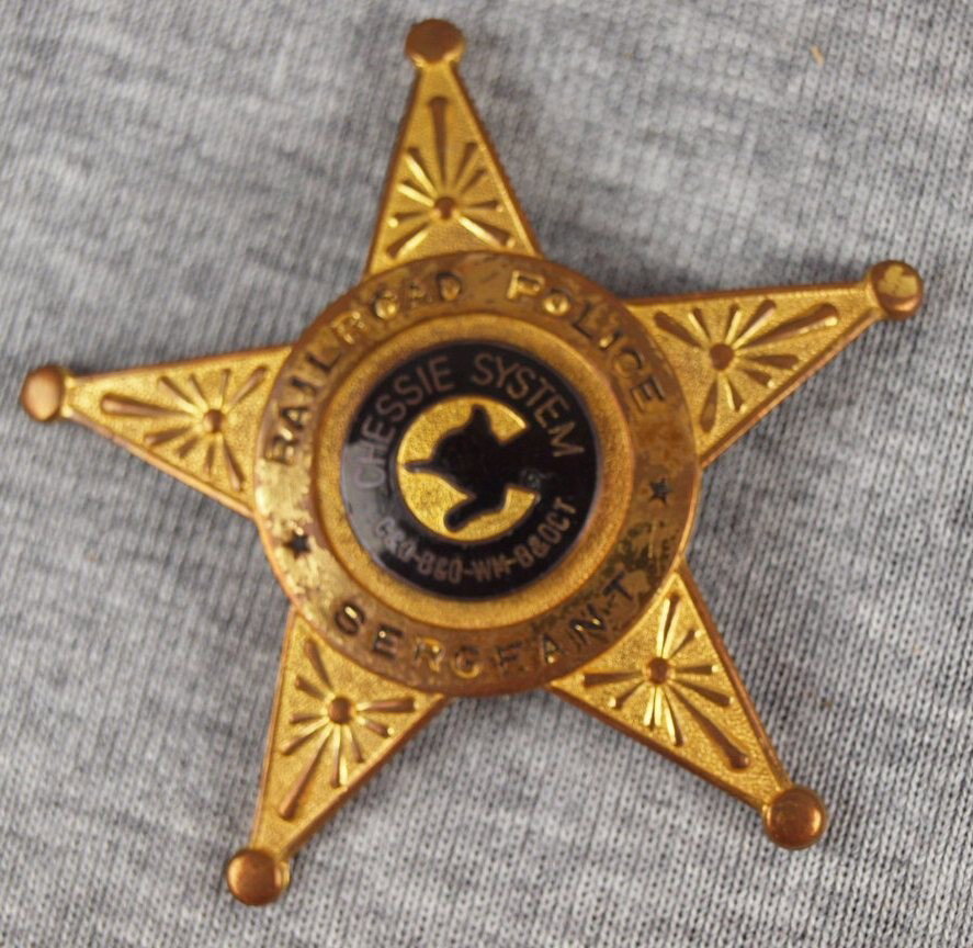 Chessie System Railroad Police Sergeant badge: Chessie System Railroad Police Sergeant badge