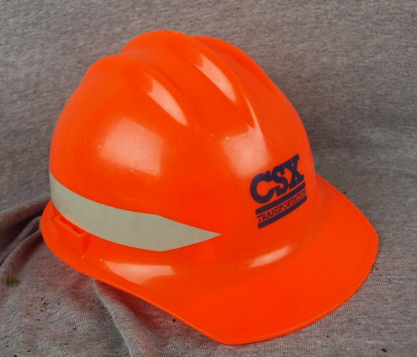CSX orange hard hat: CSX orange hard hat
