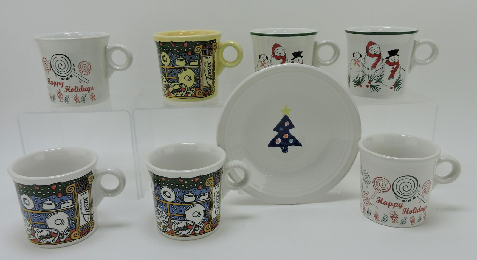 Fiesta Post 86 lot of 7 Holiday mugs (1 of 1)