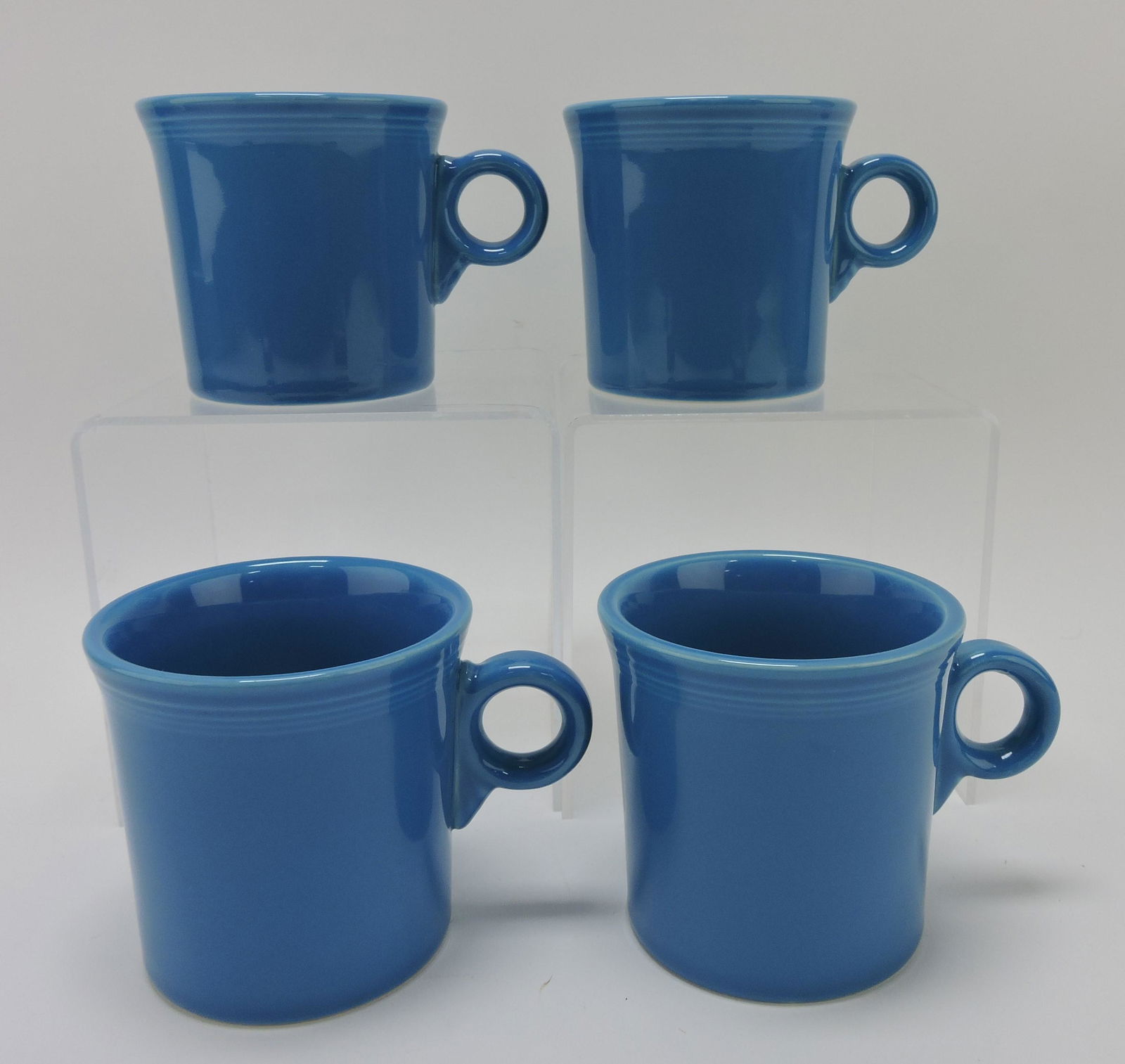 Fiesta Post 86 set of 4 ring handled: mugs, peacock