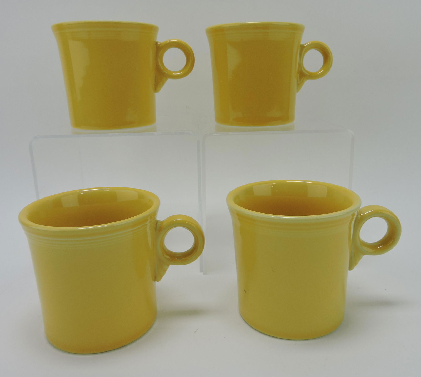 Fiesta Post 86 set of 4 ring handled: mugs, sunflower